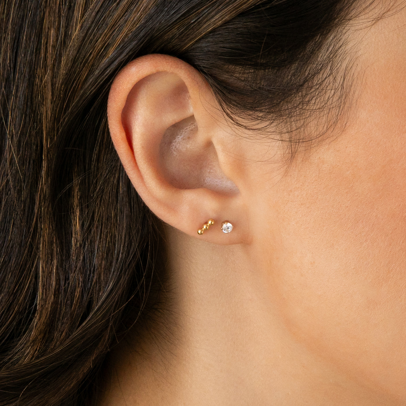 Dainty CZ Stud Earrings