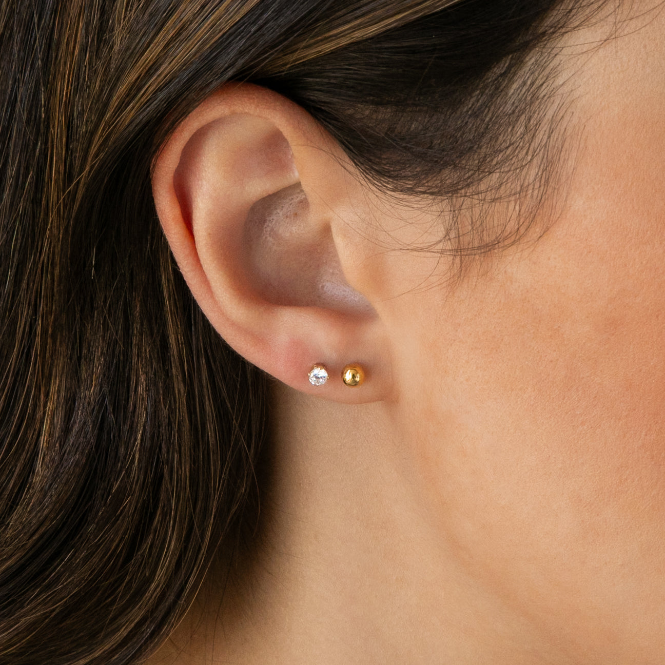 Dainty CZ Stud Earrings