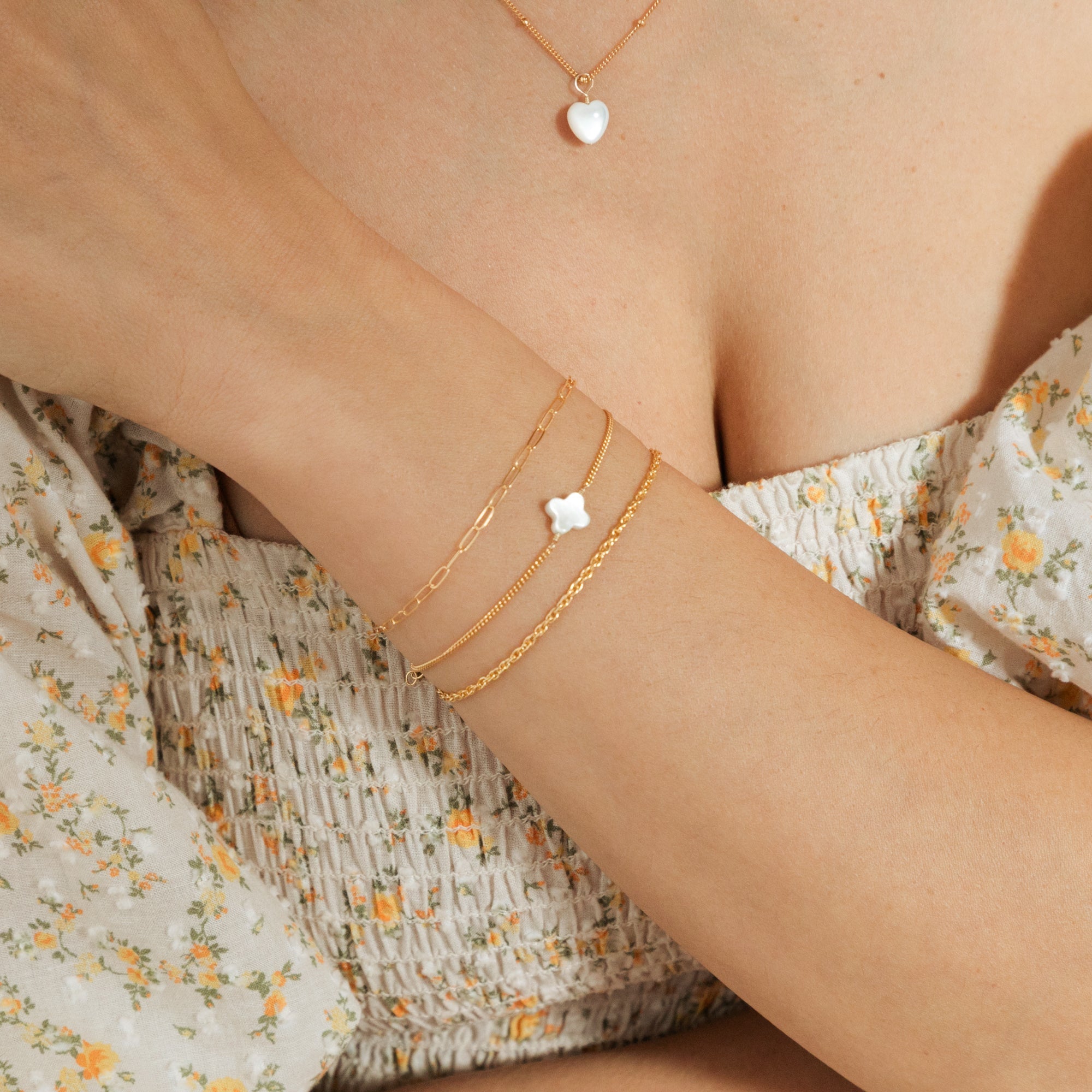 Pearl Clover Bracelet