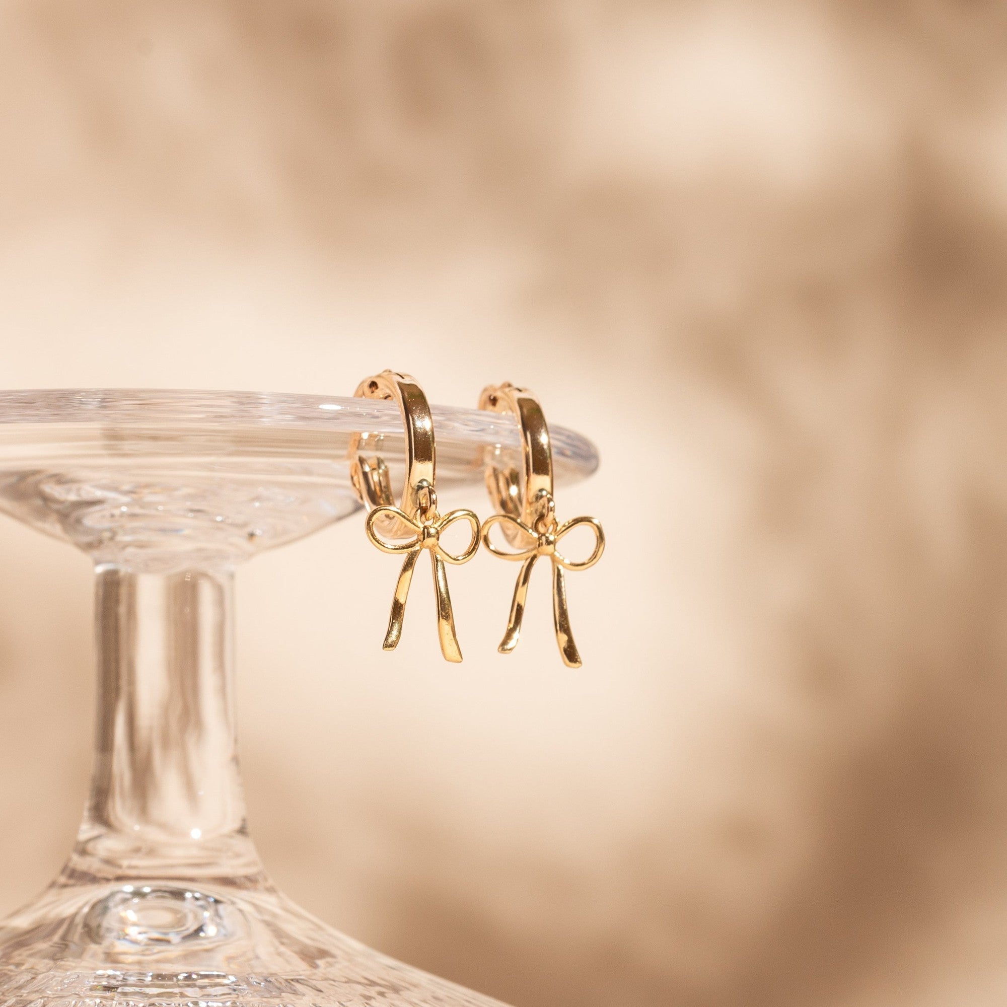 Dainty Bow Hoop Earrings