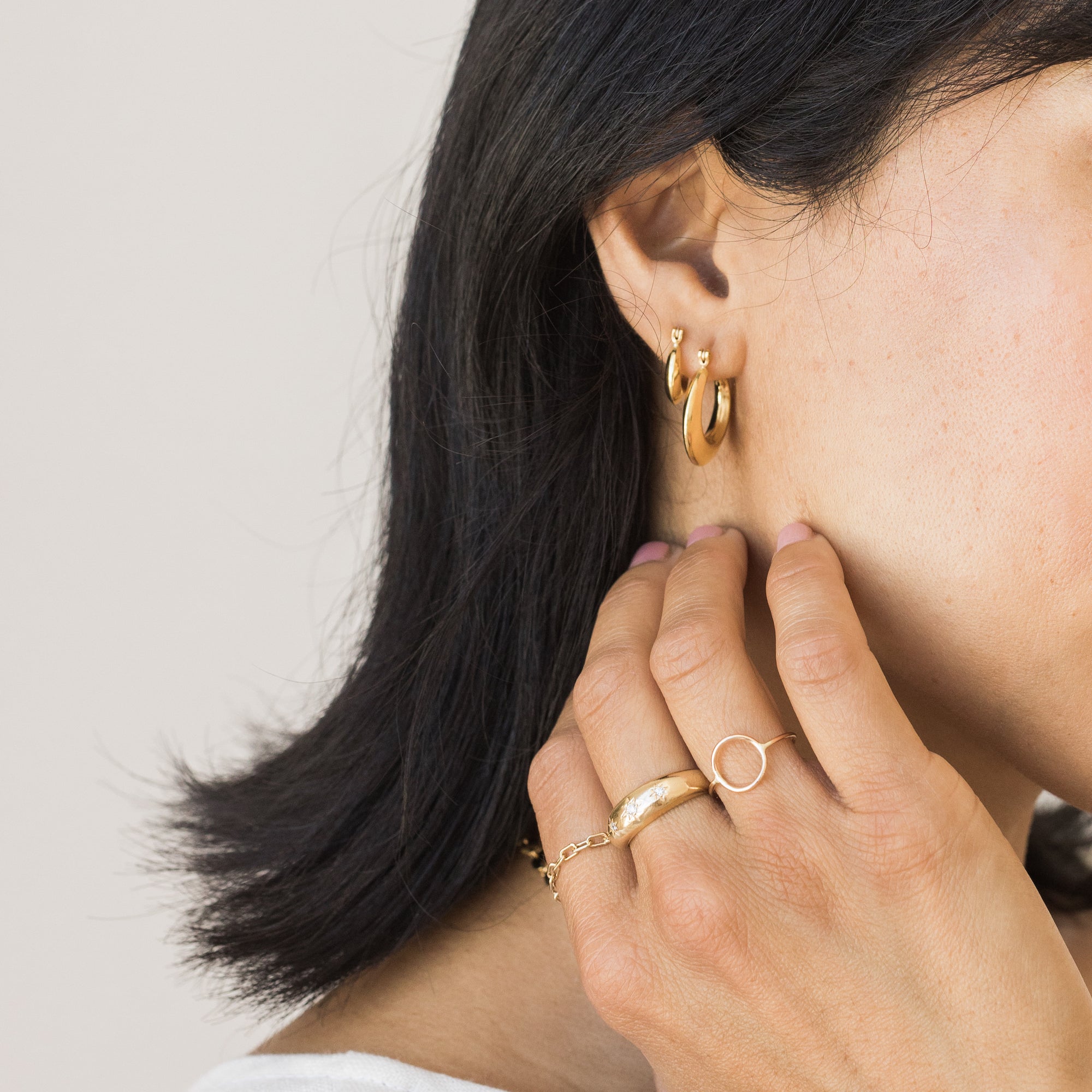 Modern Hoop Earrings