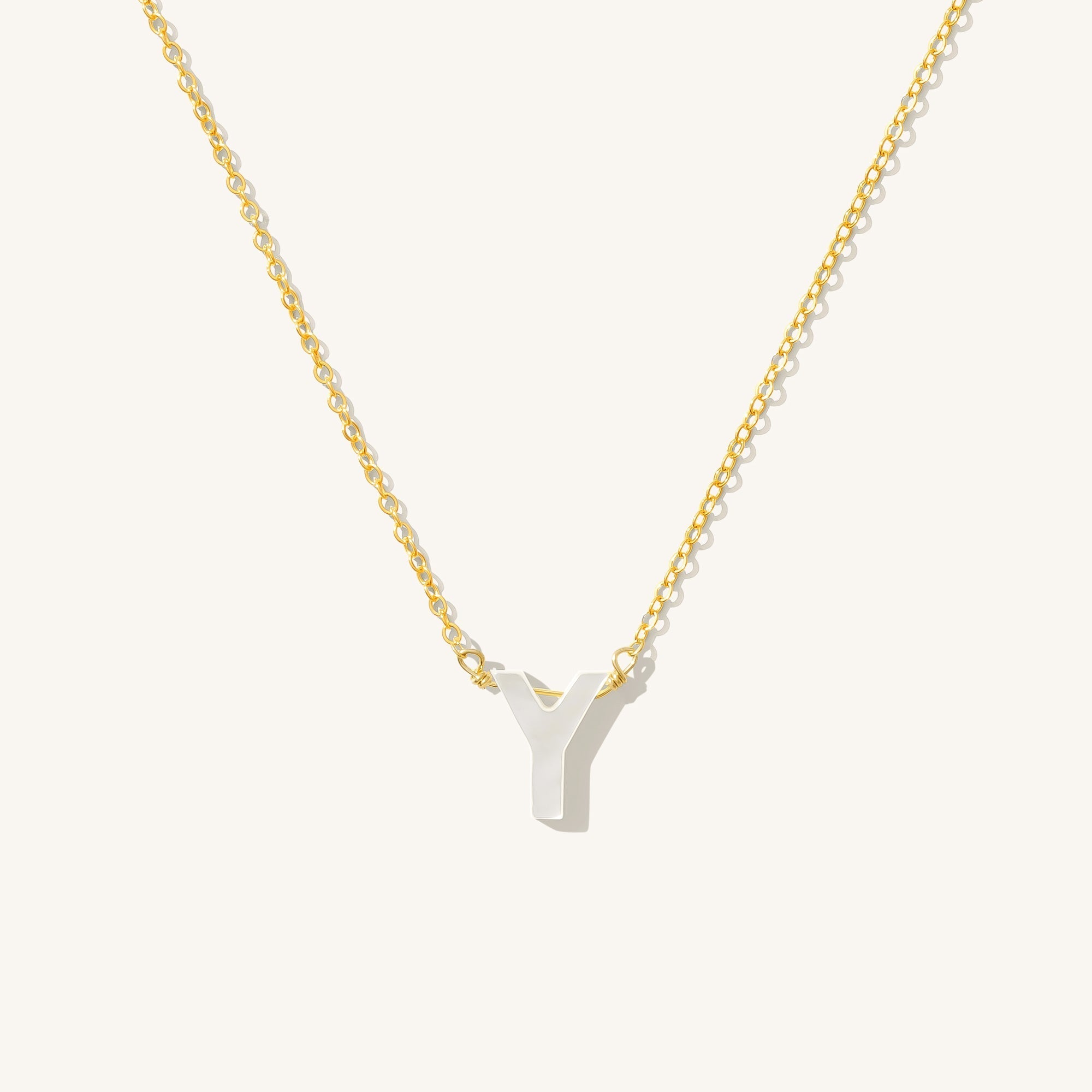 Pearl Initial Necklace