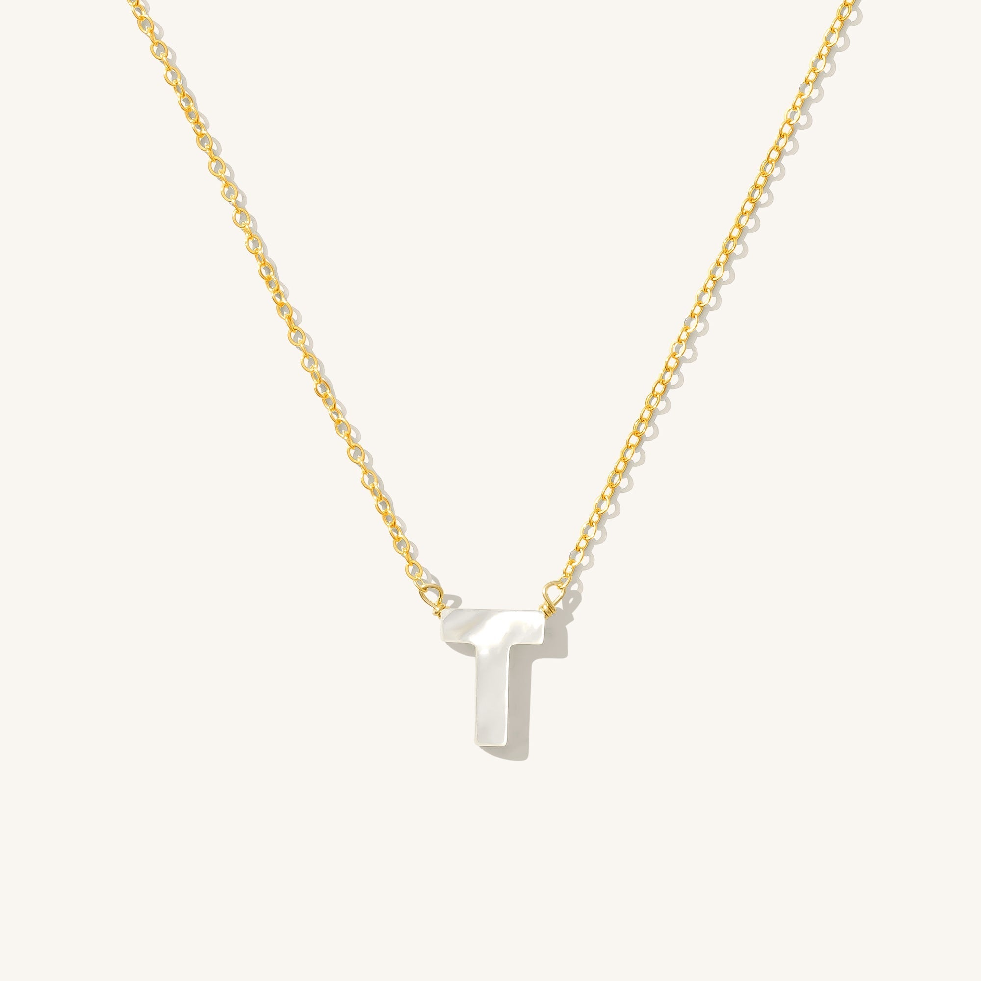 Pearl Initial Necklace