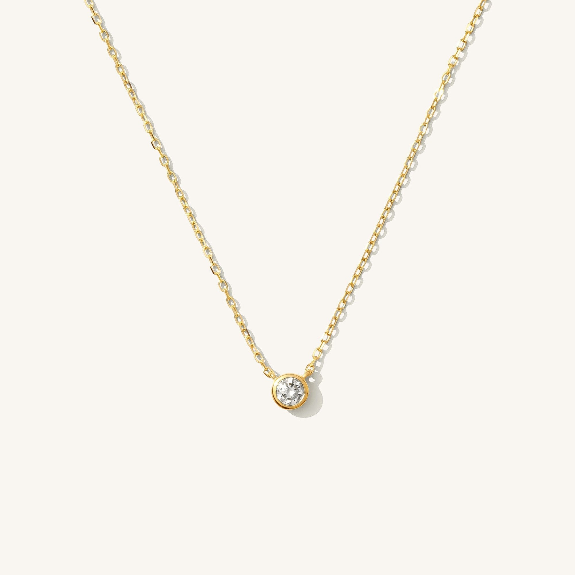 Diamond Bezel Necklace