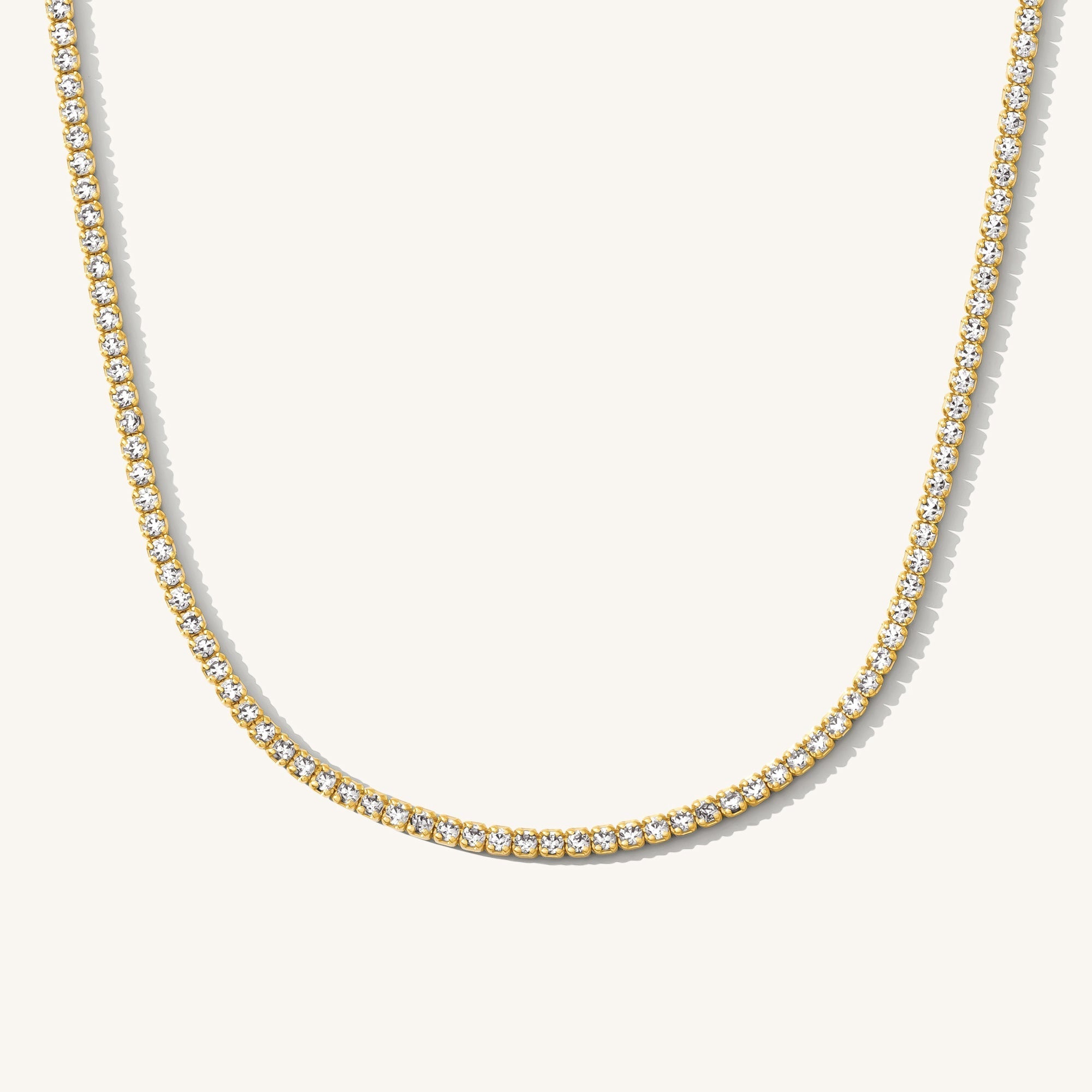 Dainty CZ Tennis Necklace