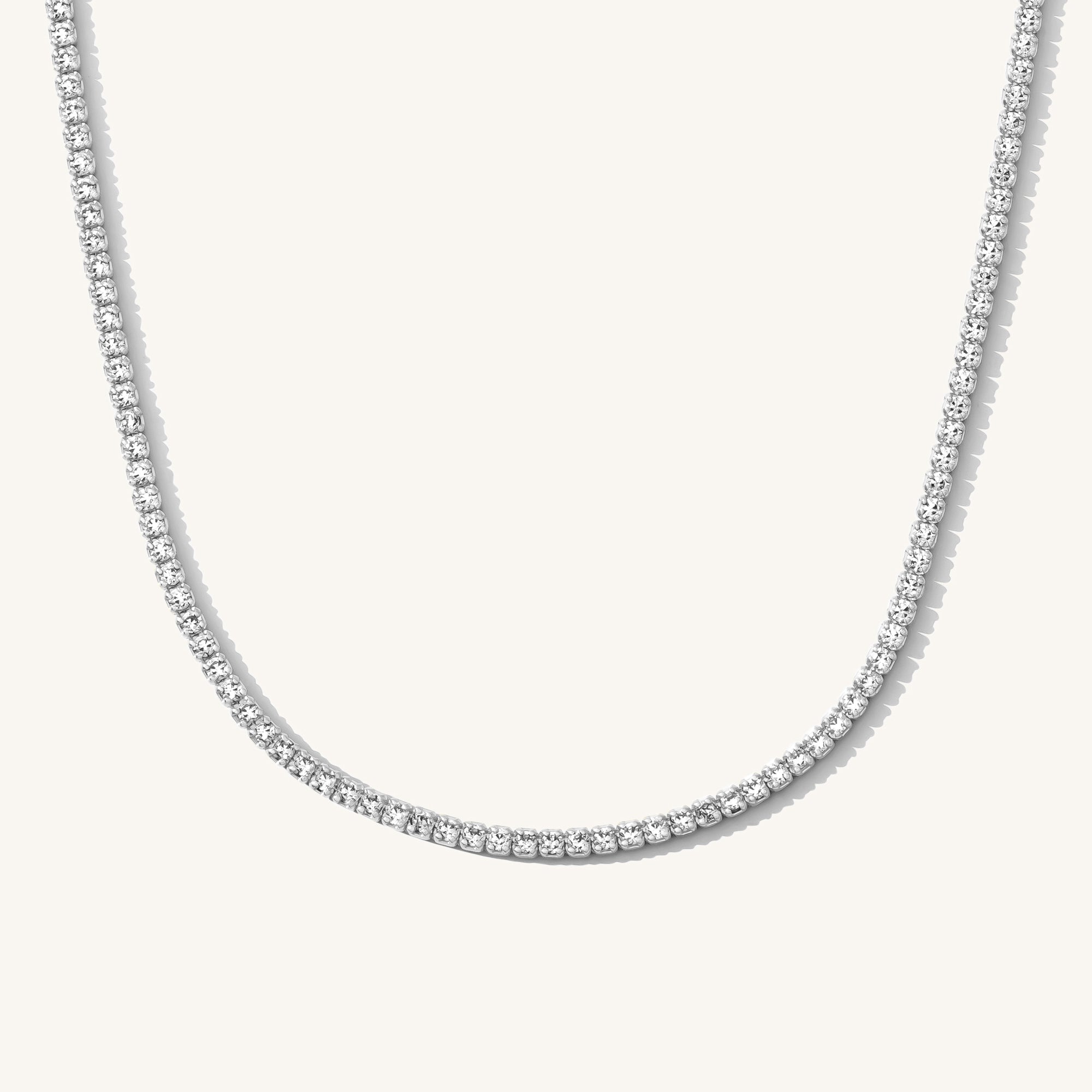 Dainty CZ Tennis Necklace