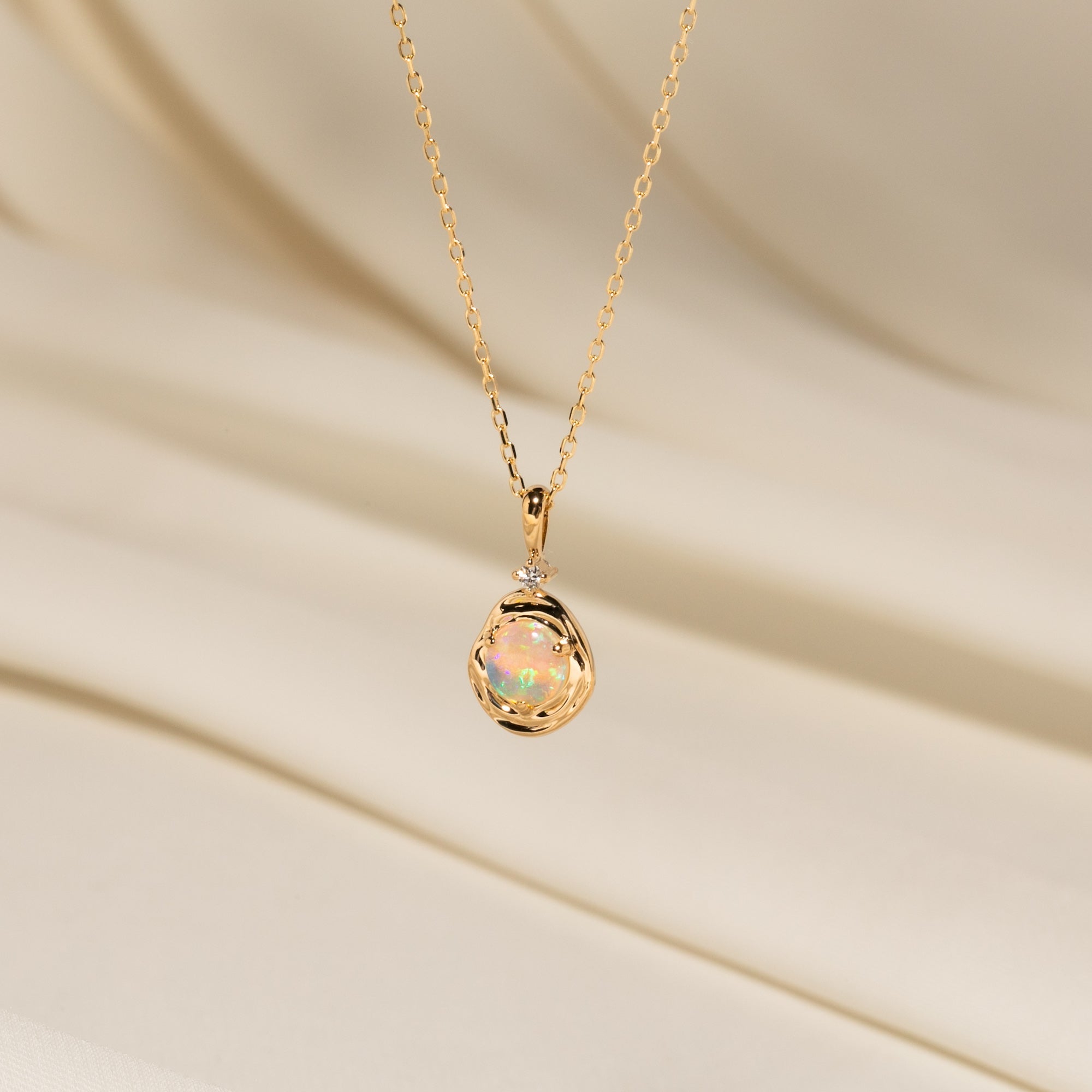 Opal Pebble Necklace - Reversible