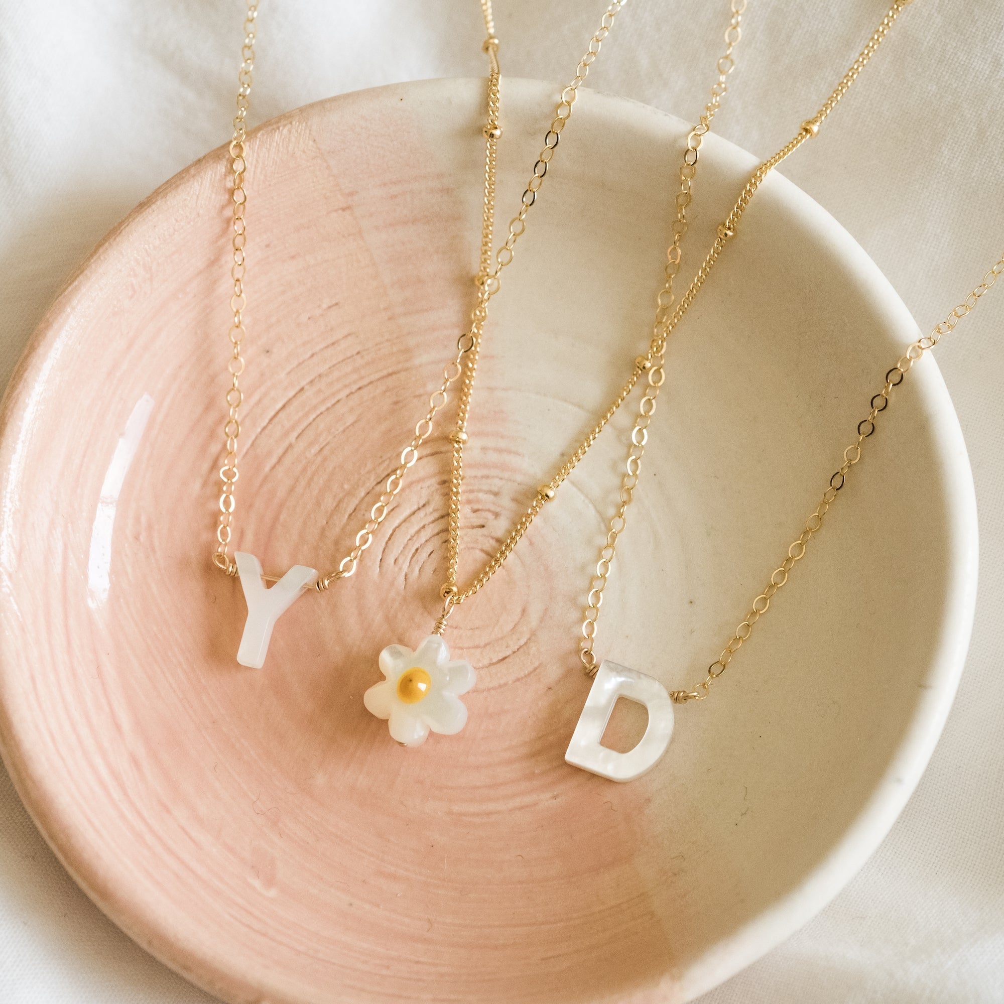 Pearl Initial Necklace