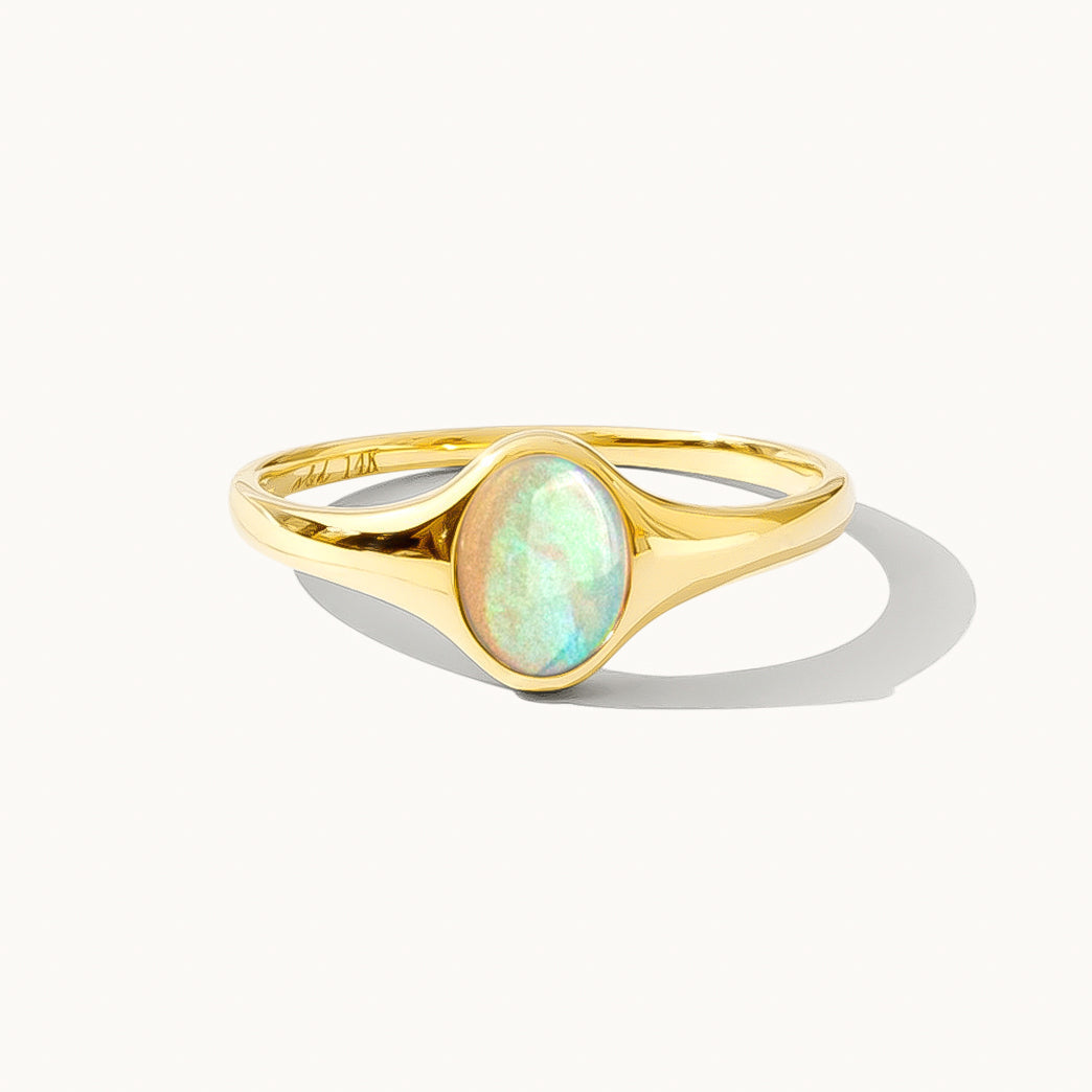Opal Signet Ring