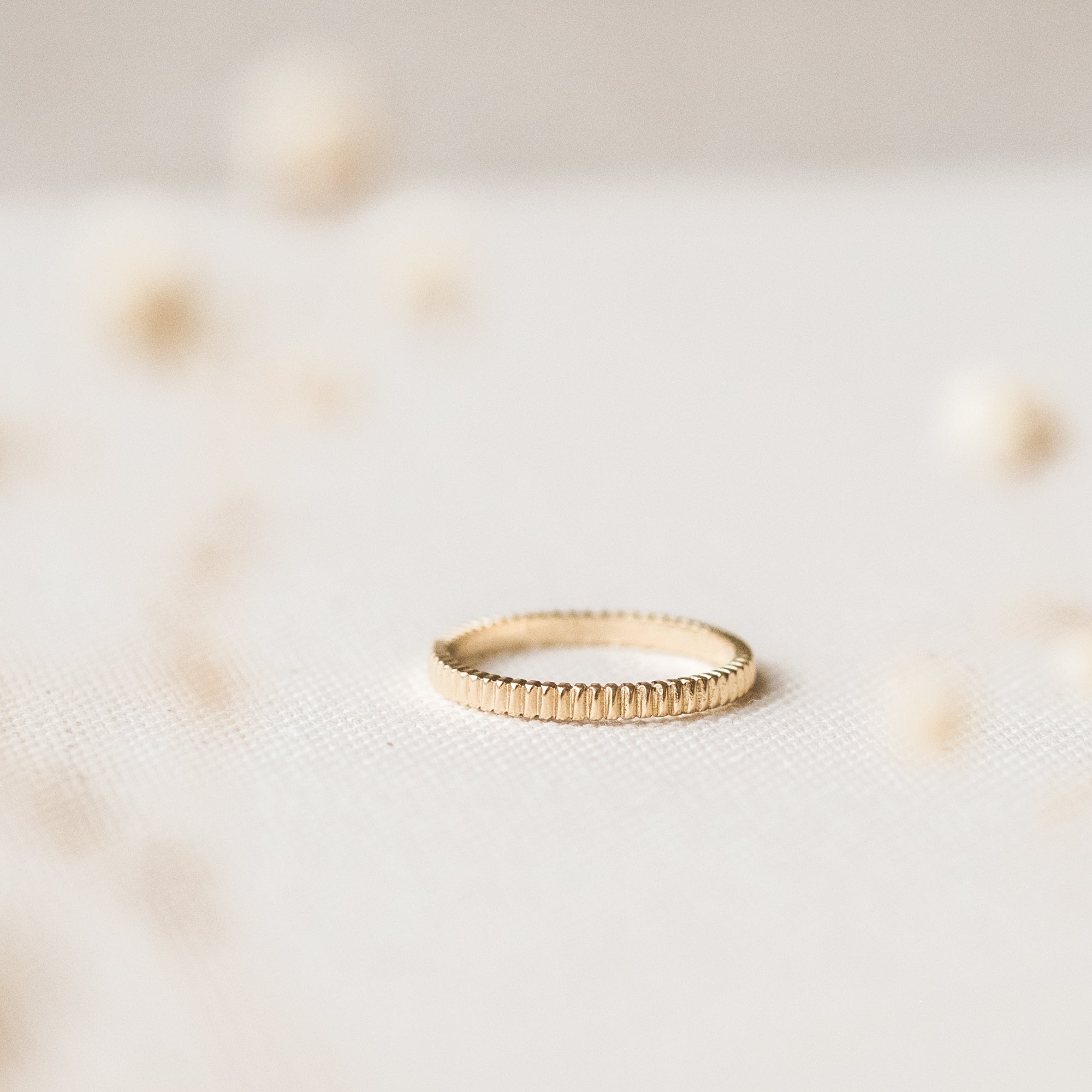Ribbed Stacking Ring