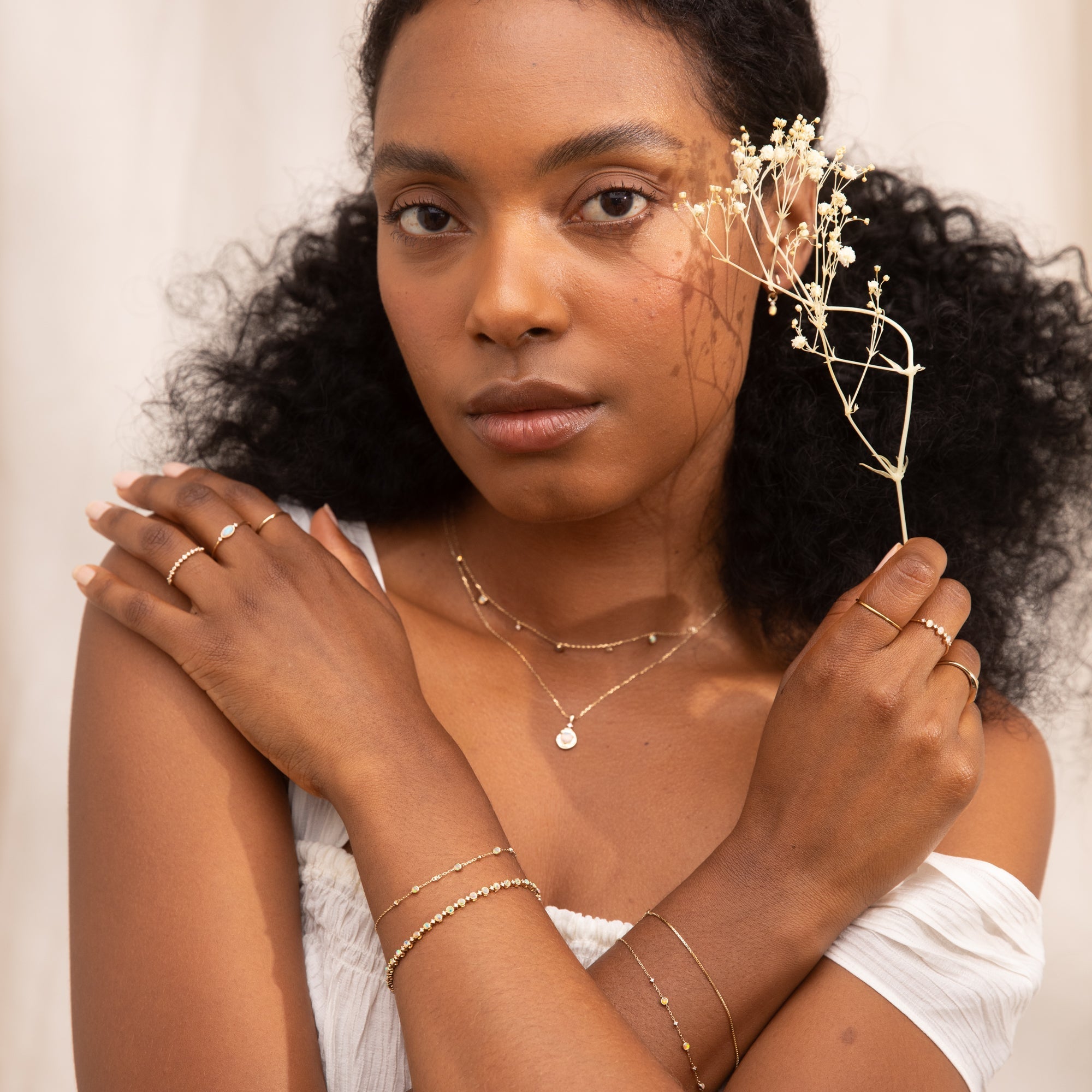 Opal + Diamond Tennis Bracelet