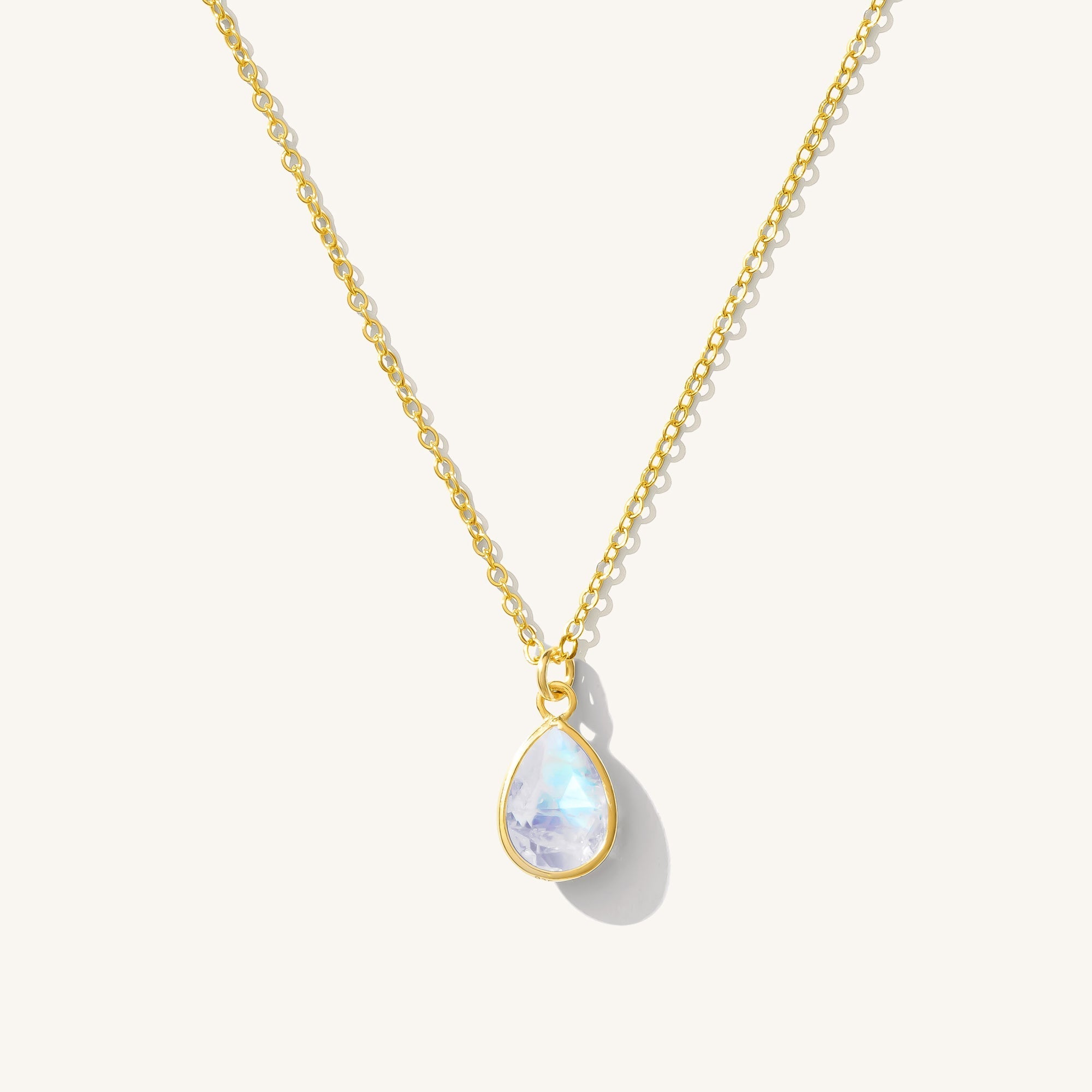 Moonstone Teardrop Necklace