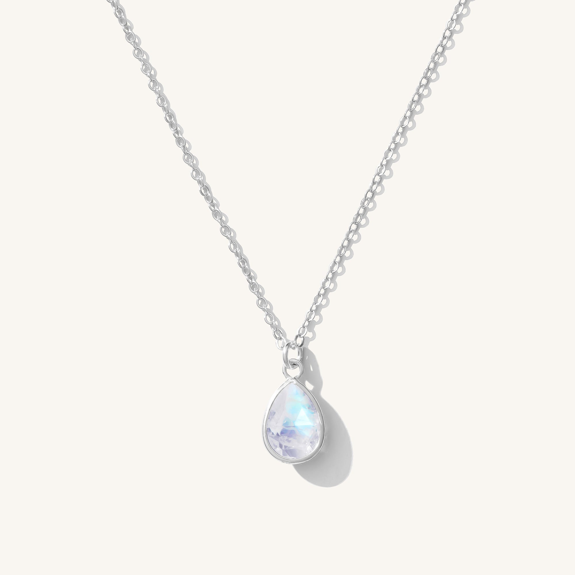 Moonstone Teardrop Necklace