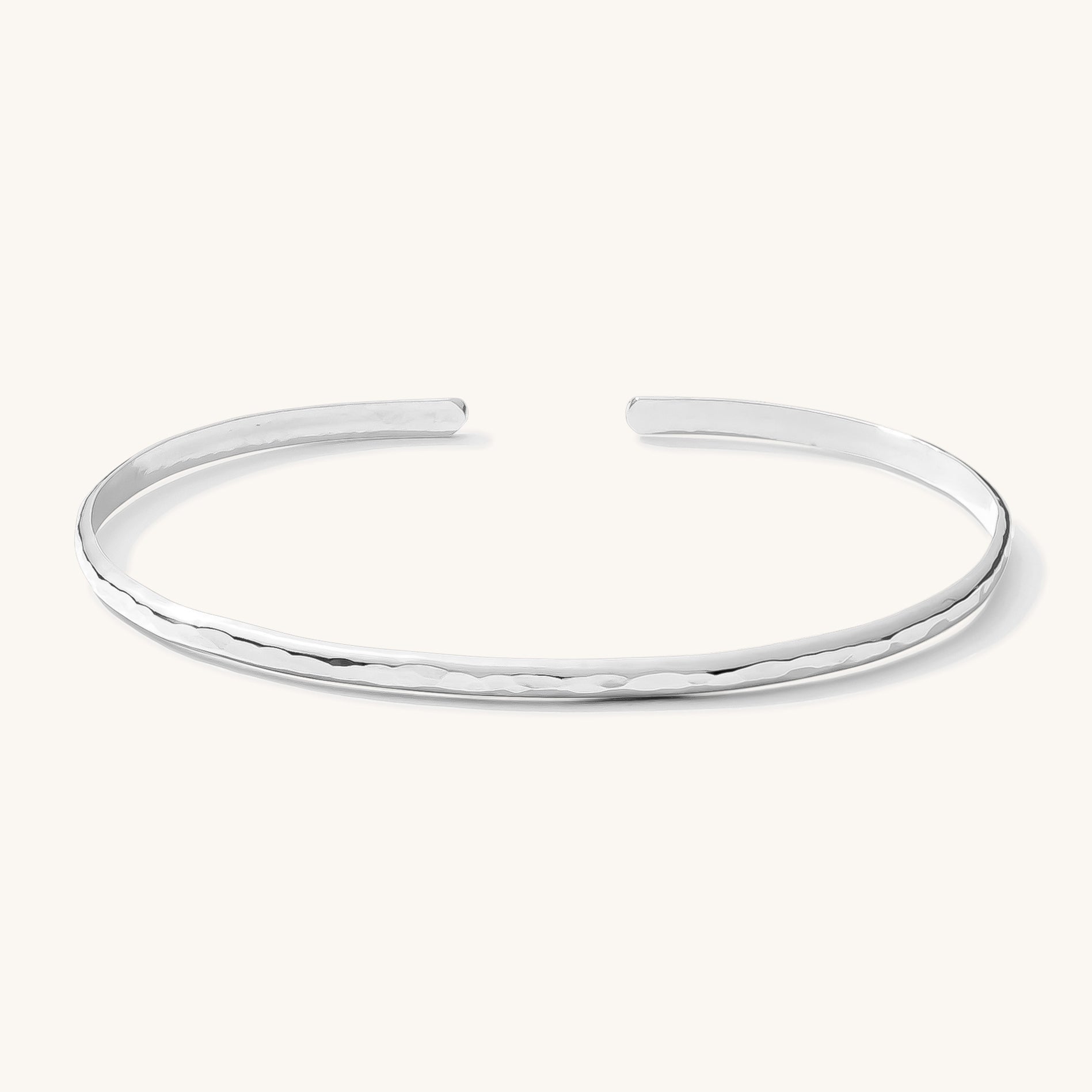 Dainty Hammered Cuff Bracelet