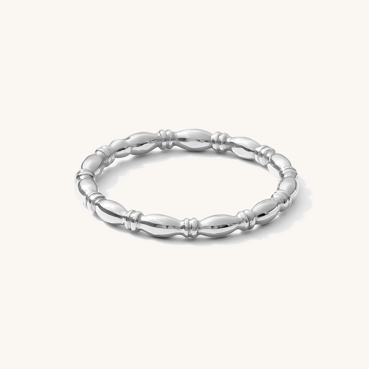 Dainty Oval Bead Ring