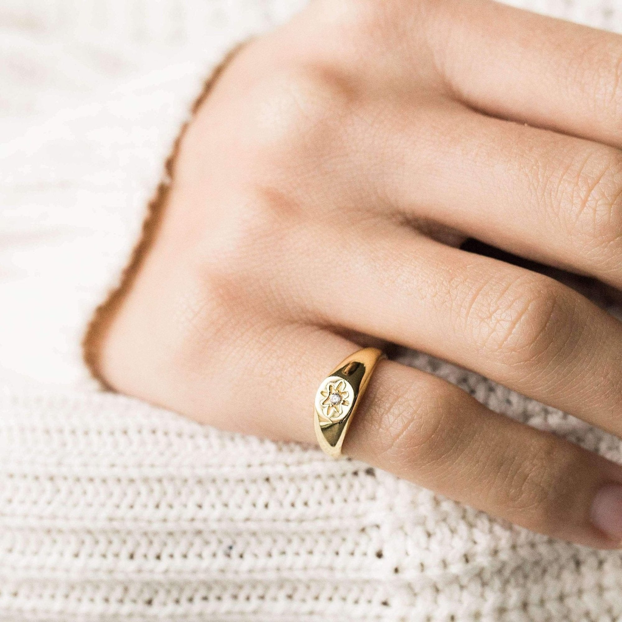 Starburst Signet Ring