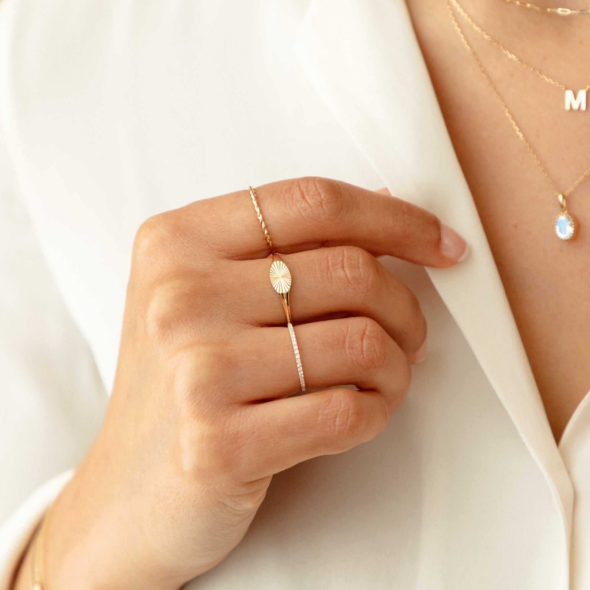 Sunburst Signet Ring