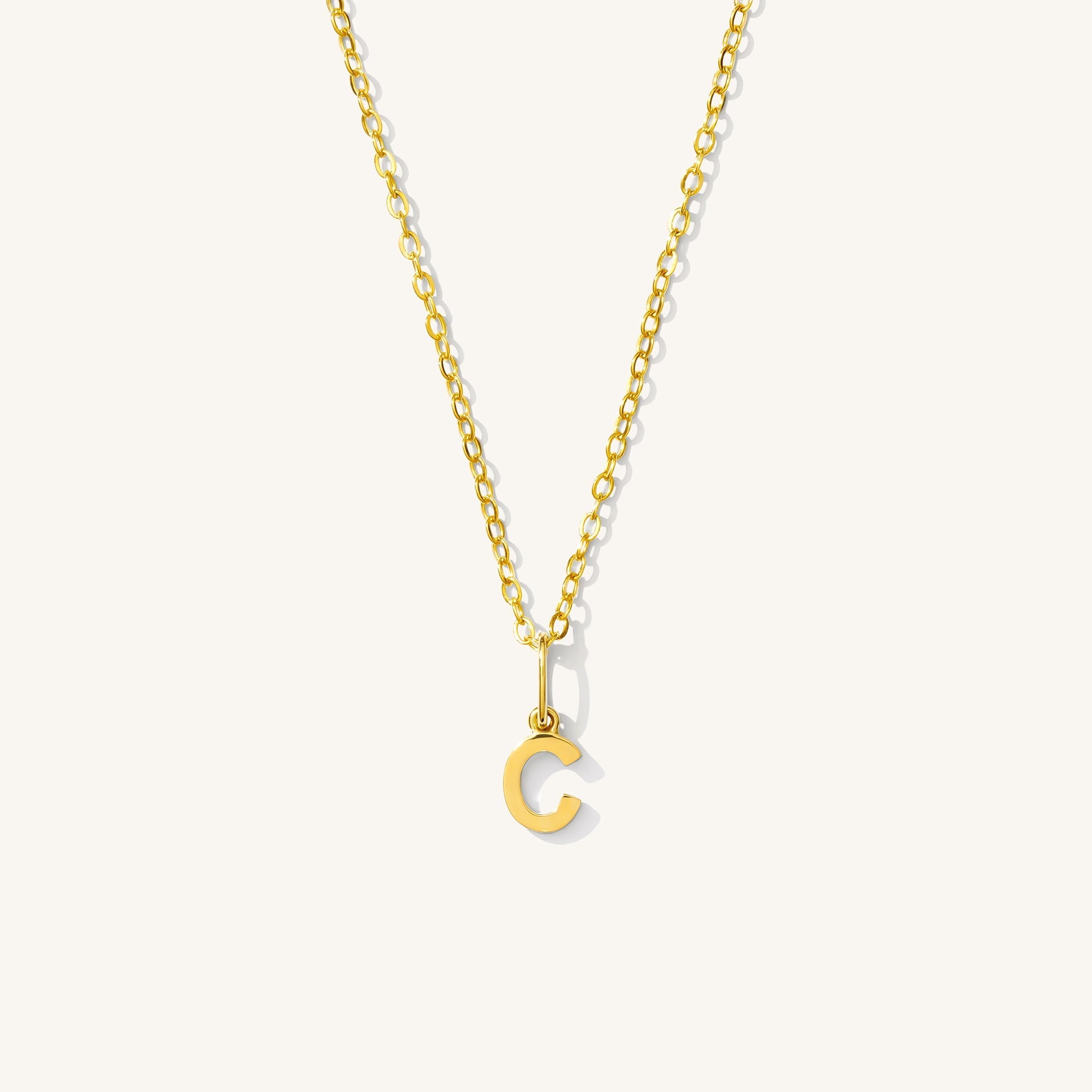 Tiny Hanging Initial Necklace