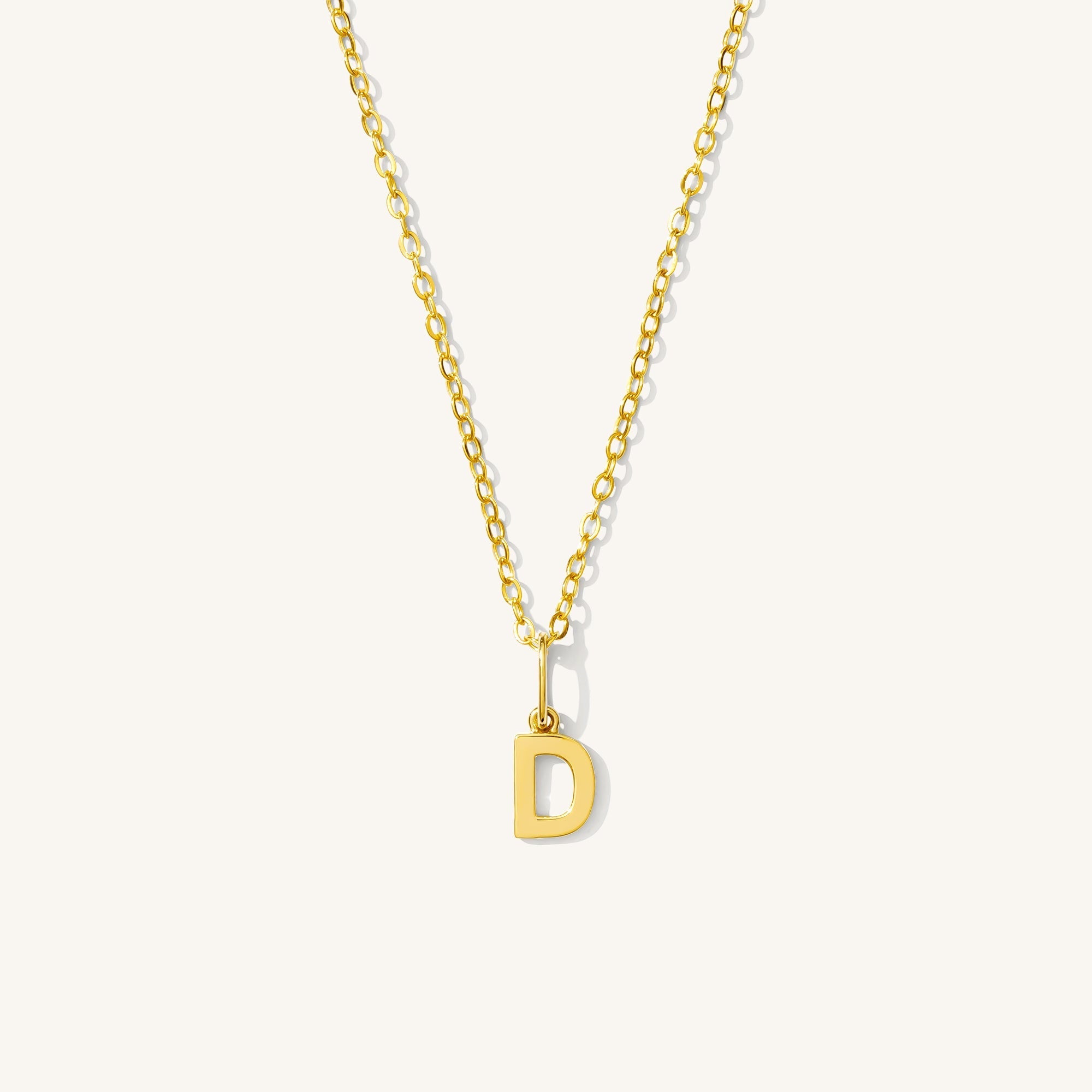 Tiny Hanging Initial Necklace