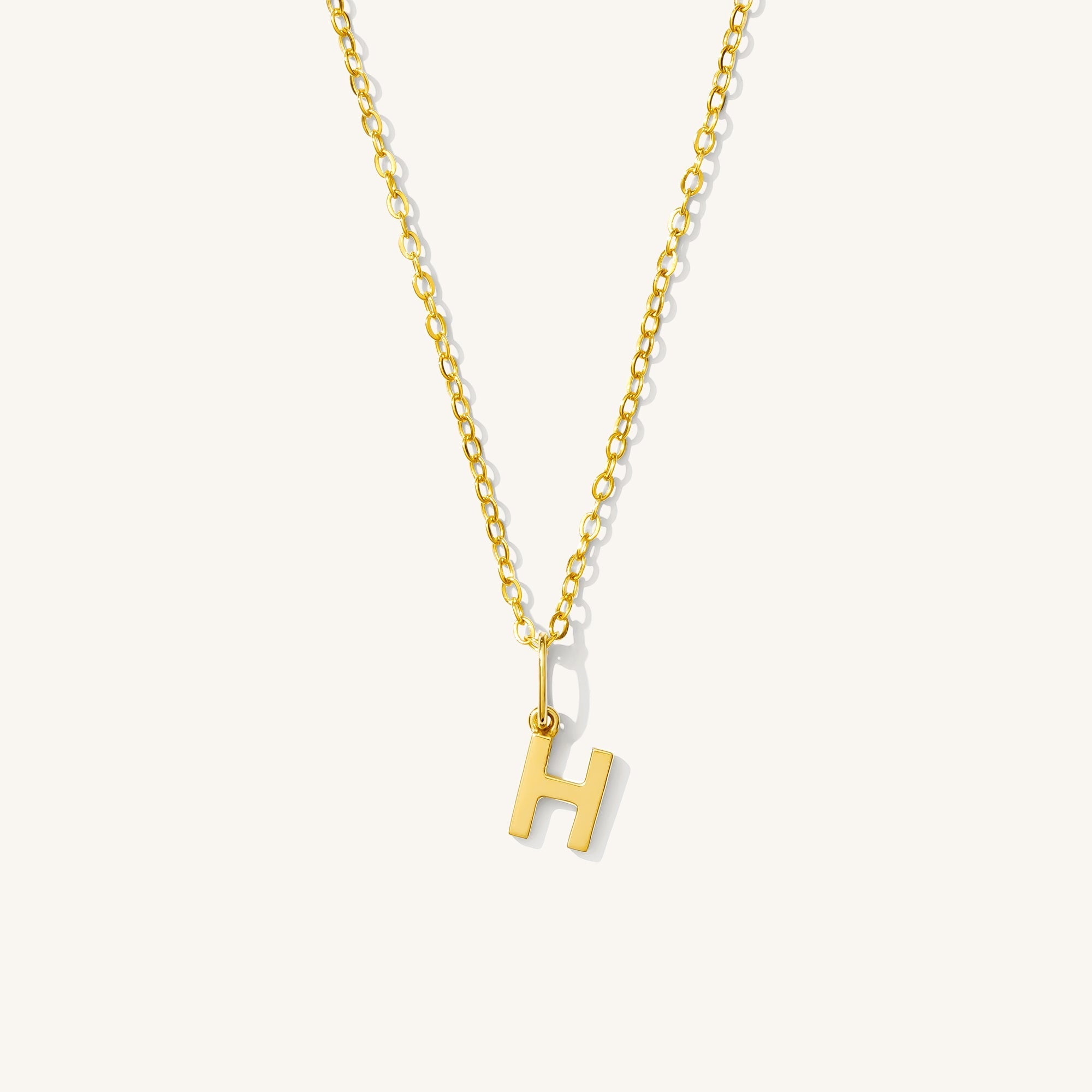 Tiny Hanging Initial Necklace