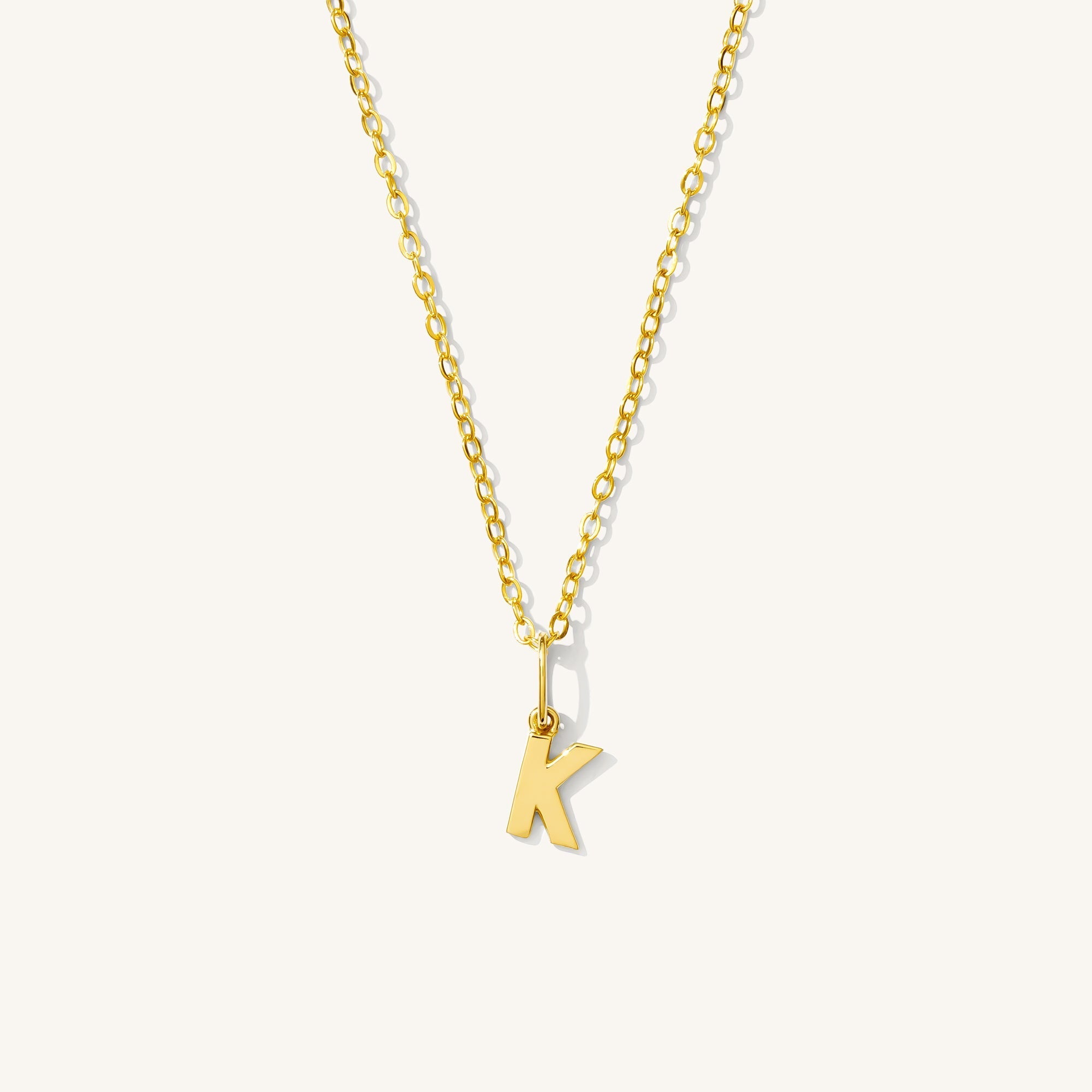 Tiny Hanging Initial Necklace