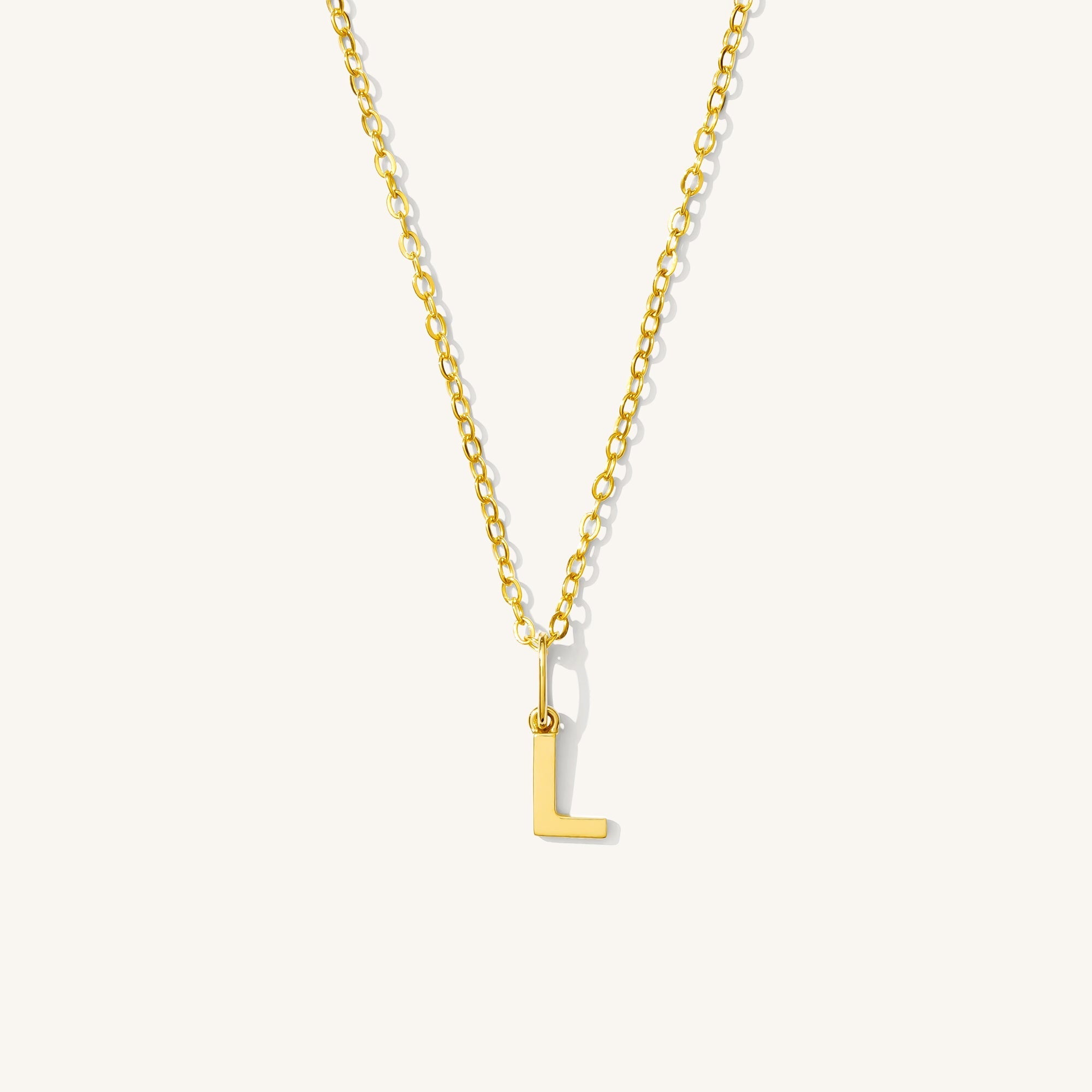Tiny Hanging Initial Necklace
