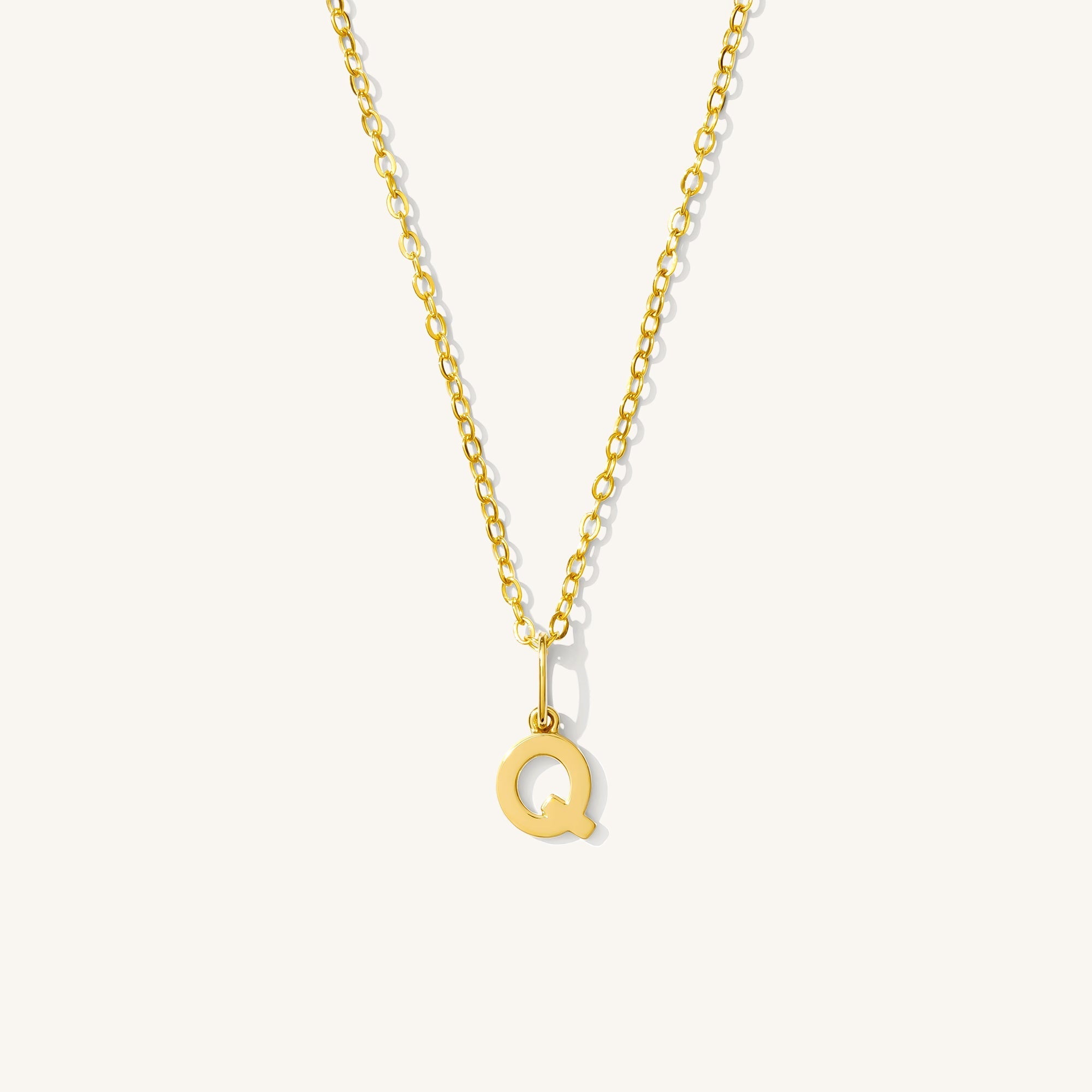 Tiny Hanging Initial Necklace
