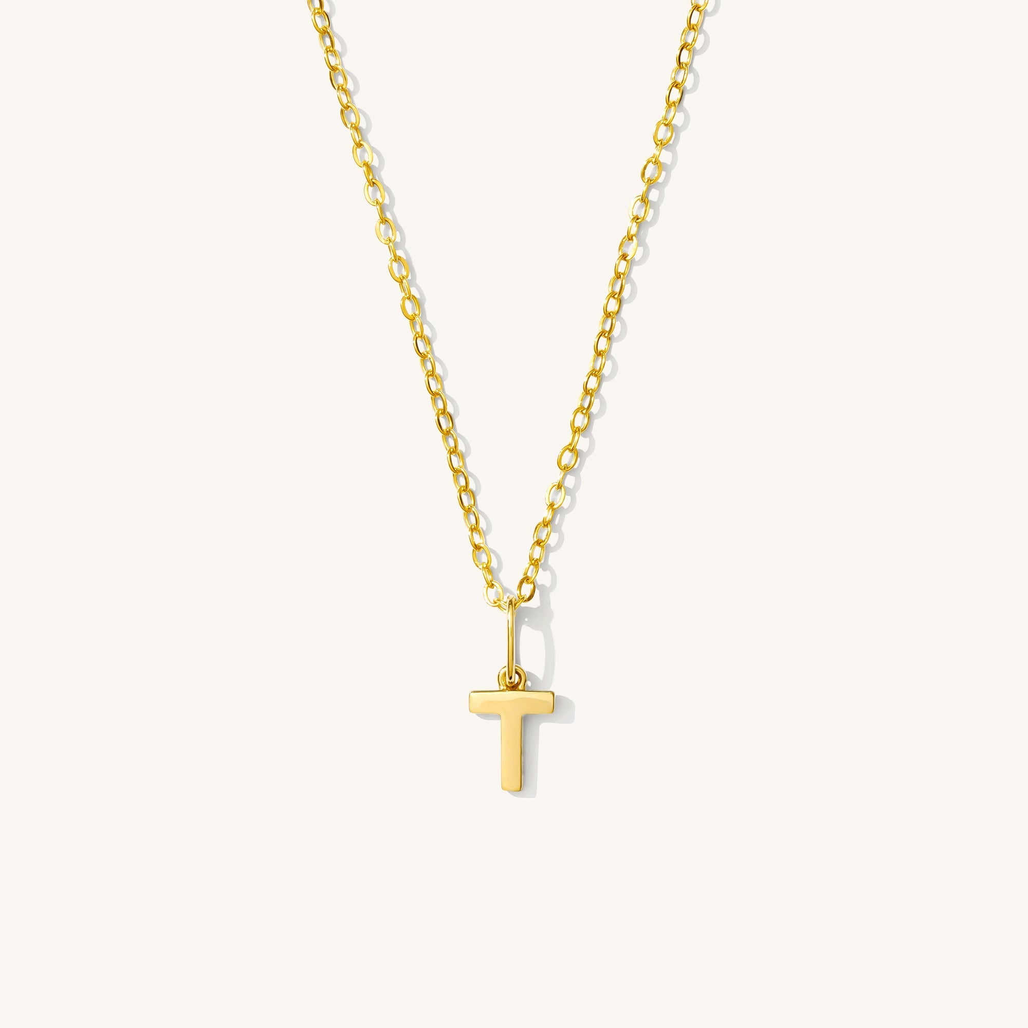 Tiny Hanging Initial Necklace