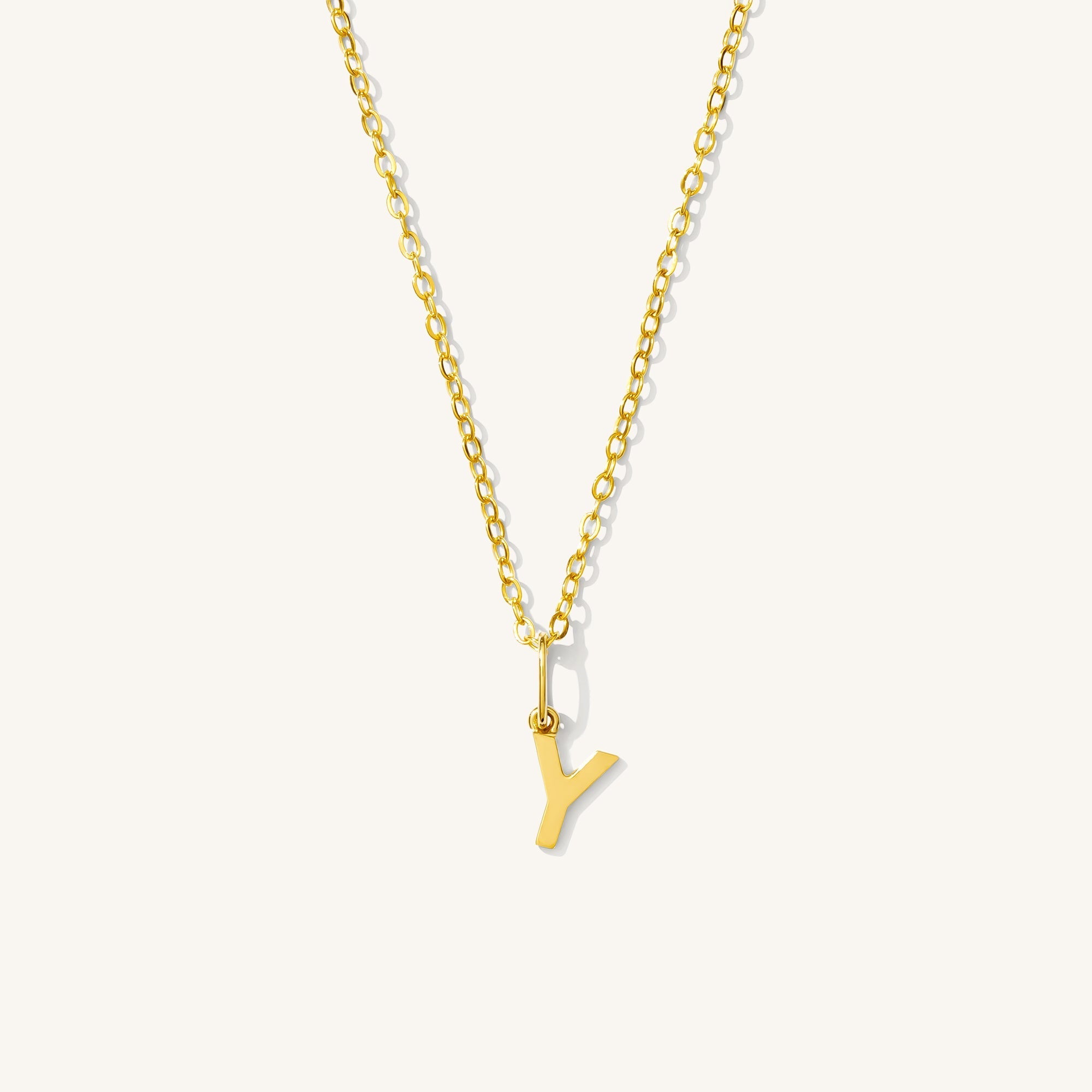 Tiny Hanging Initial Necklace