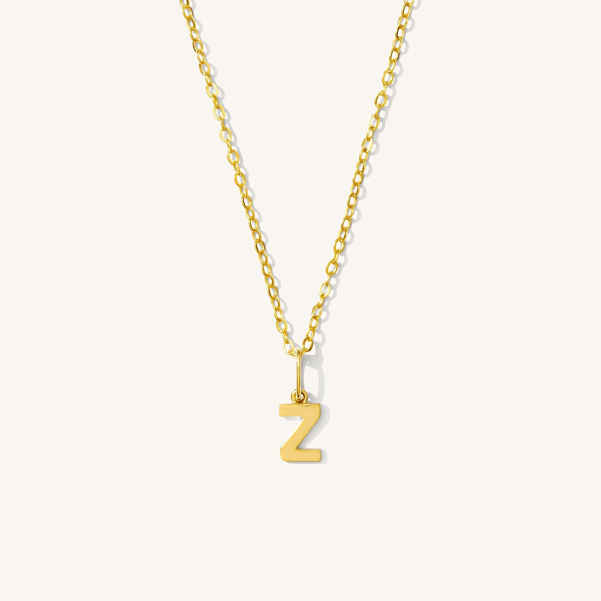 Tiny Hanging Initial Necklace