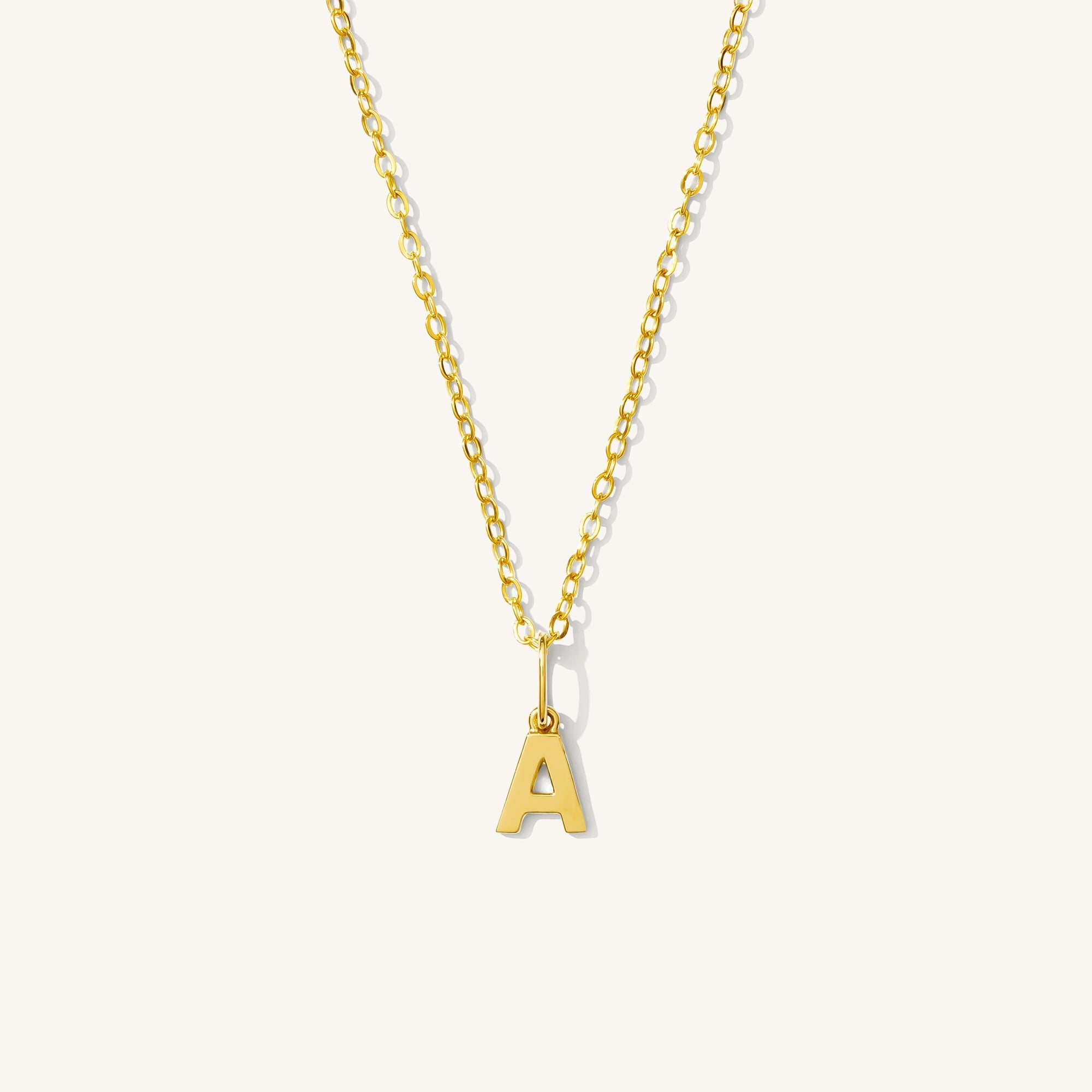 Tiny Hanging Initial Necklace