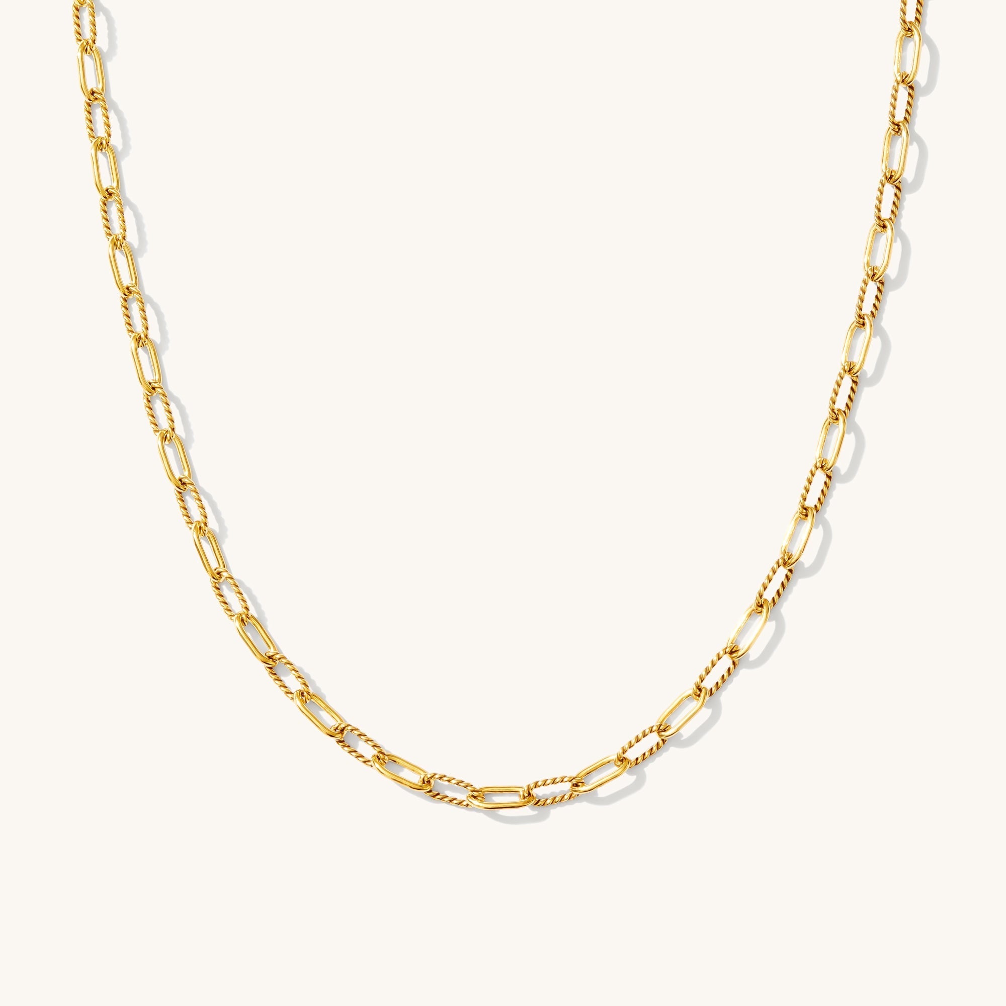 Twisted Paperclip Chain Necklace