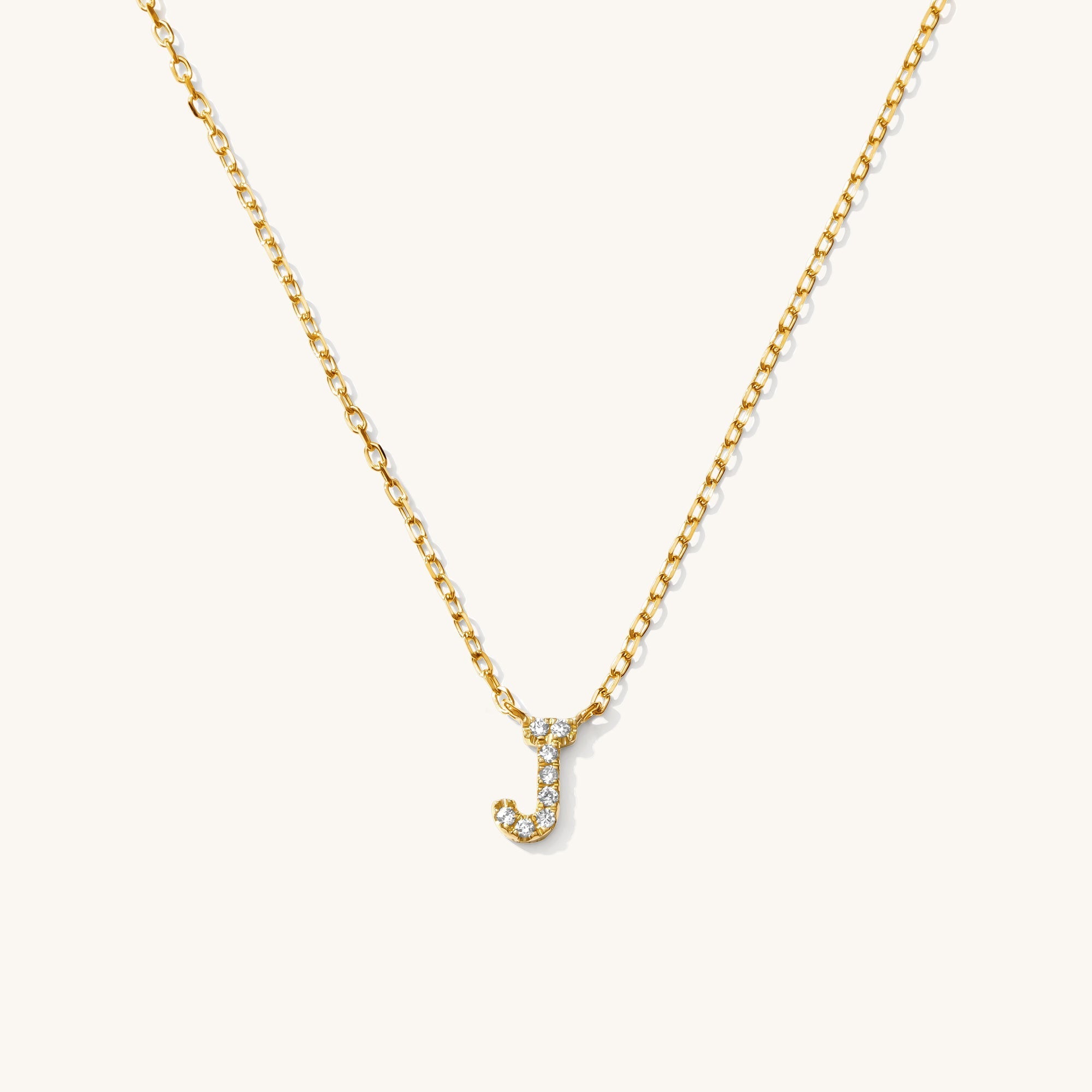 Pavé Diamond Initial Necklace