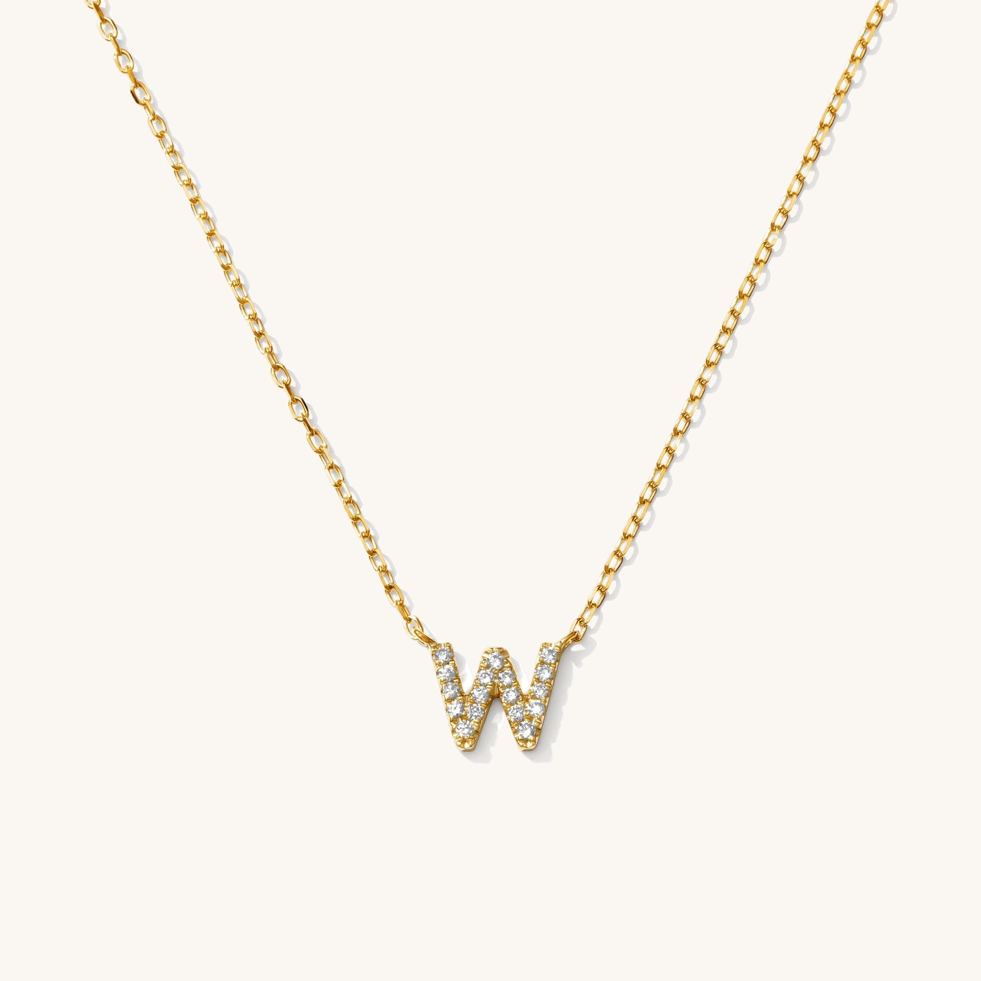 Pavé Diamond Initial Necklace