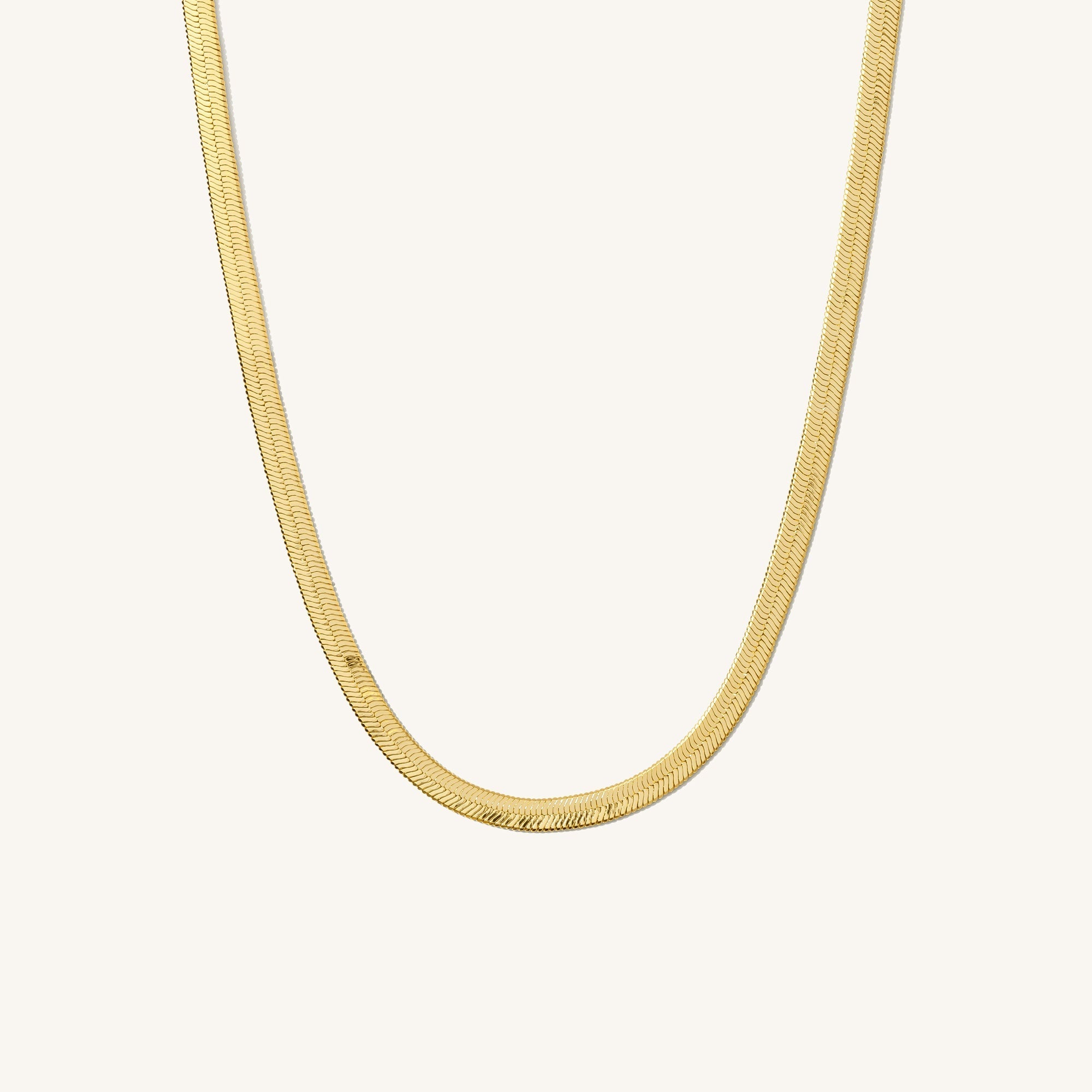 Gold Herringbone Necklace