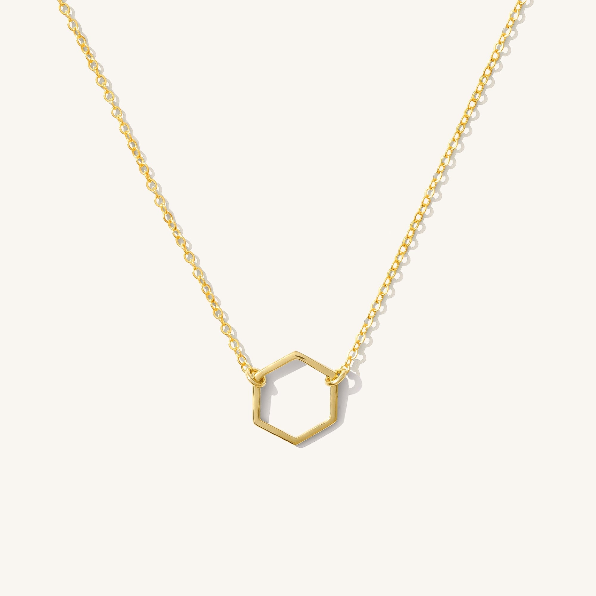 Dainty Hexagon Necklace