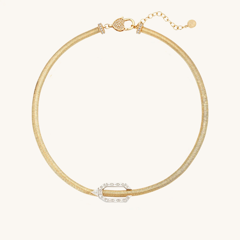 14K Gold Snake Chain Pendant Necklace