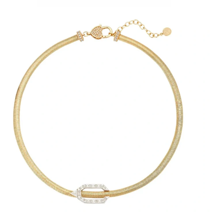 14K Gold Snake Chain Pendant Necklace