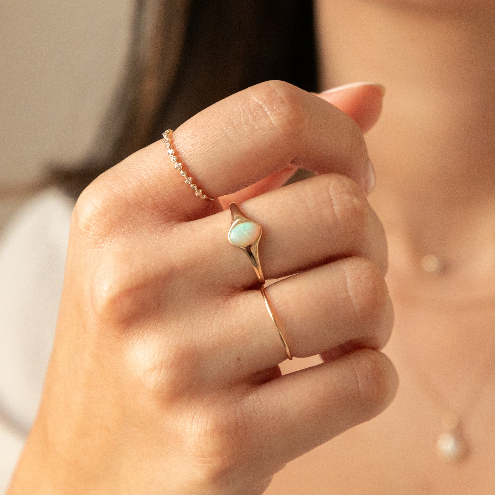 Opal Signet Ring