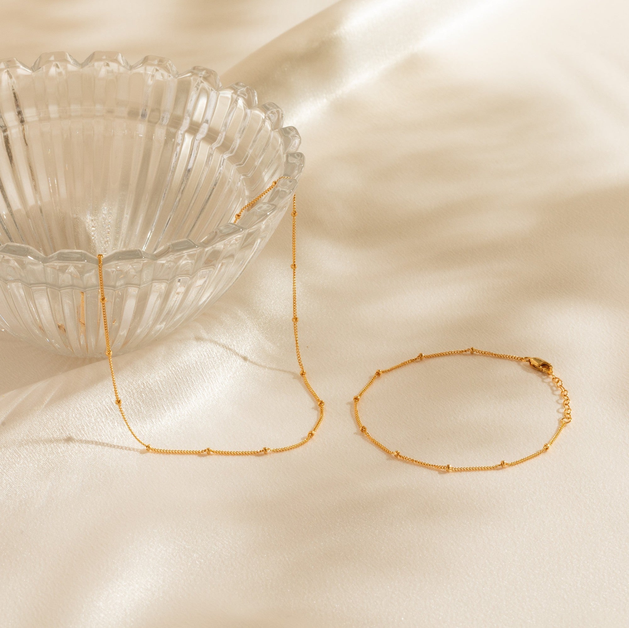 Satellite Chain Jewelry Set (Necklace + Bracelet)