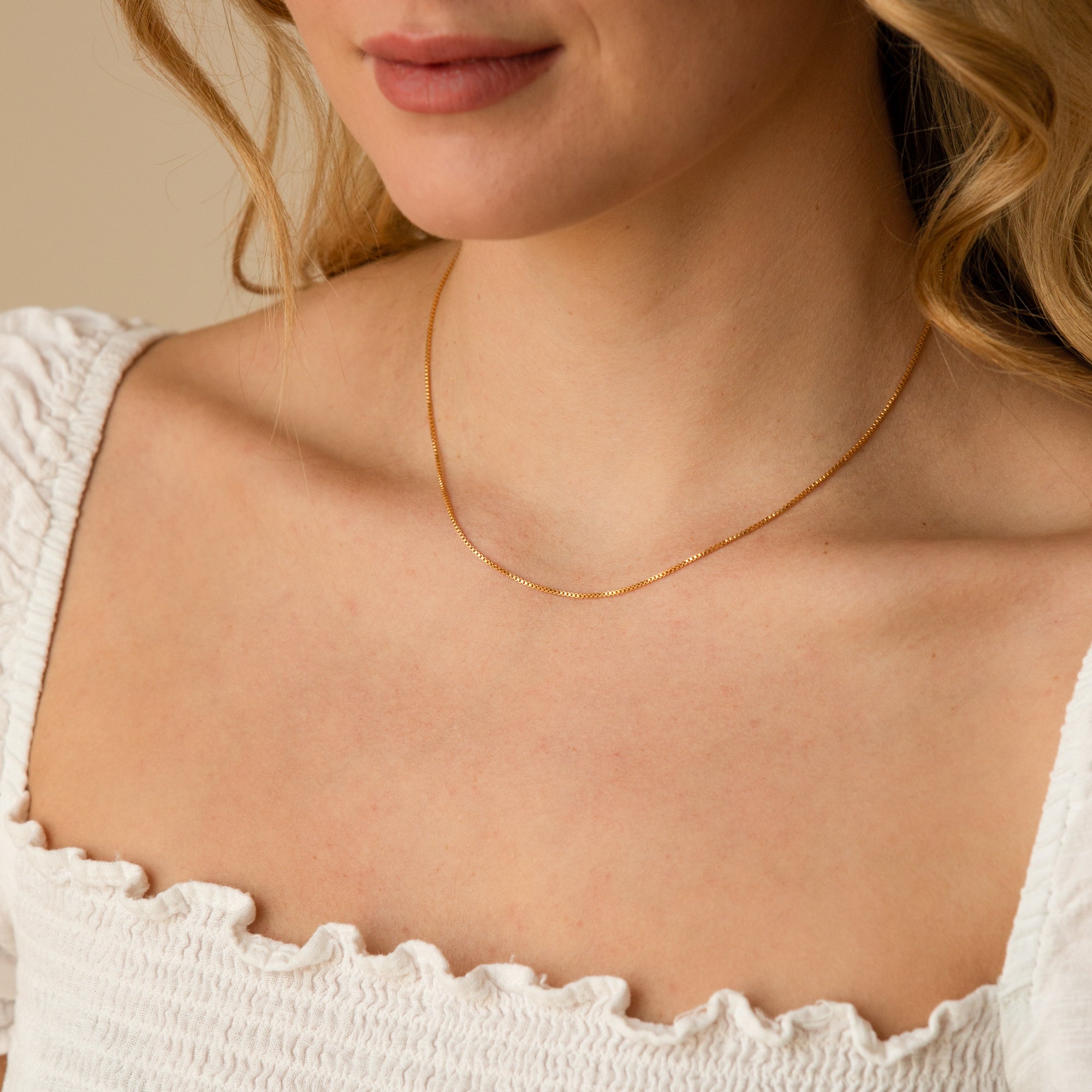 Thin Box Chain Necklace