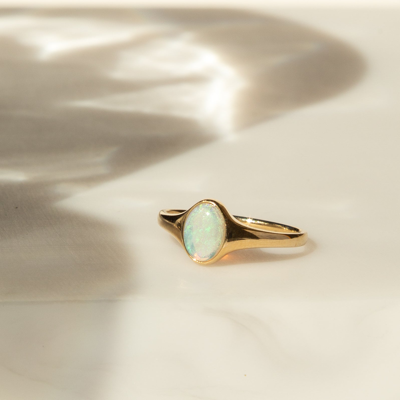 Opal Signet Ring