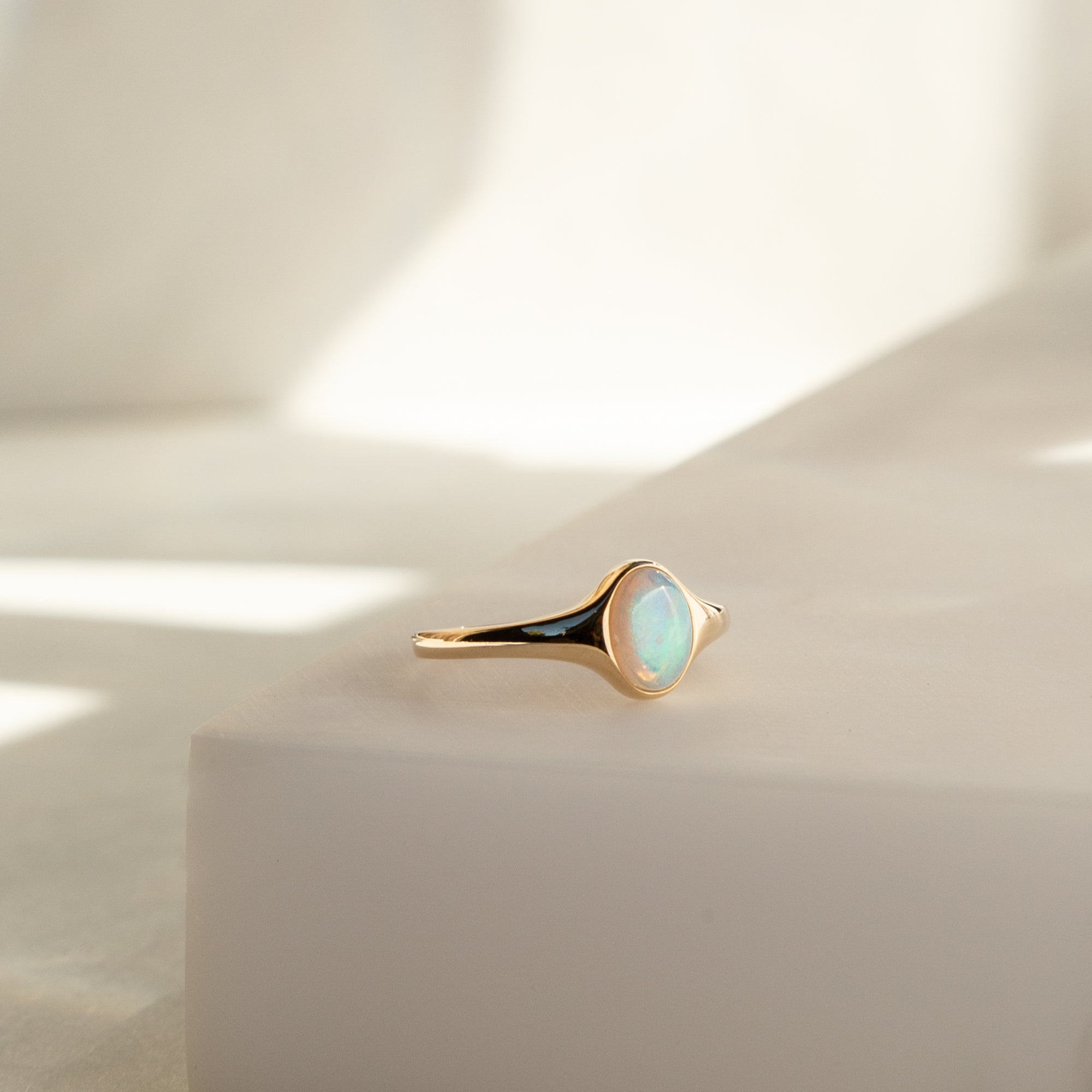 Opal Signet Ring