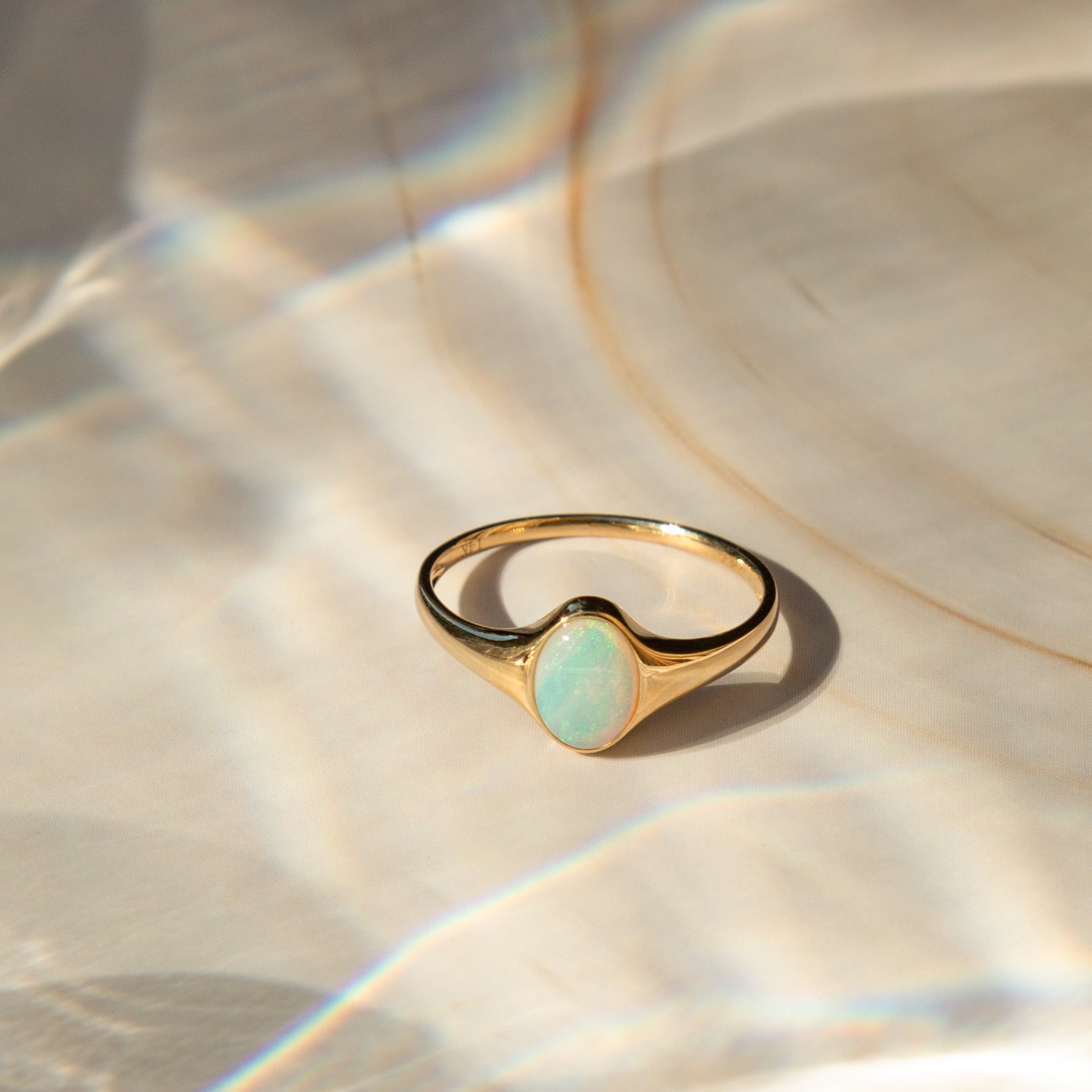 Opal Signet Ring
