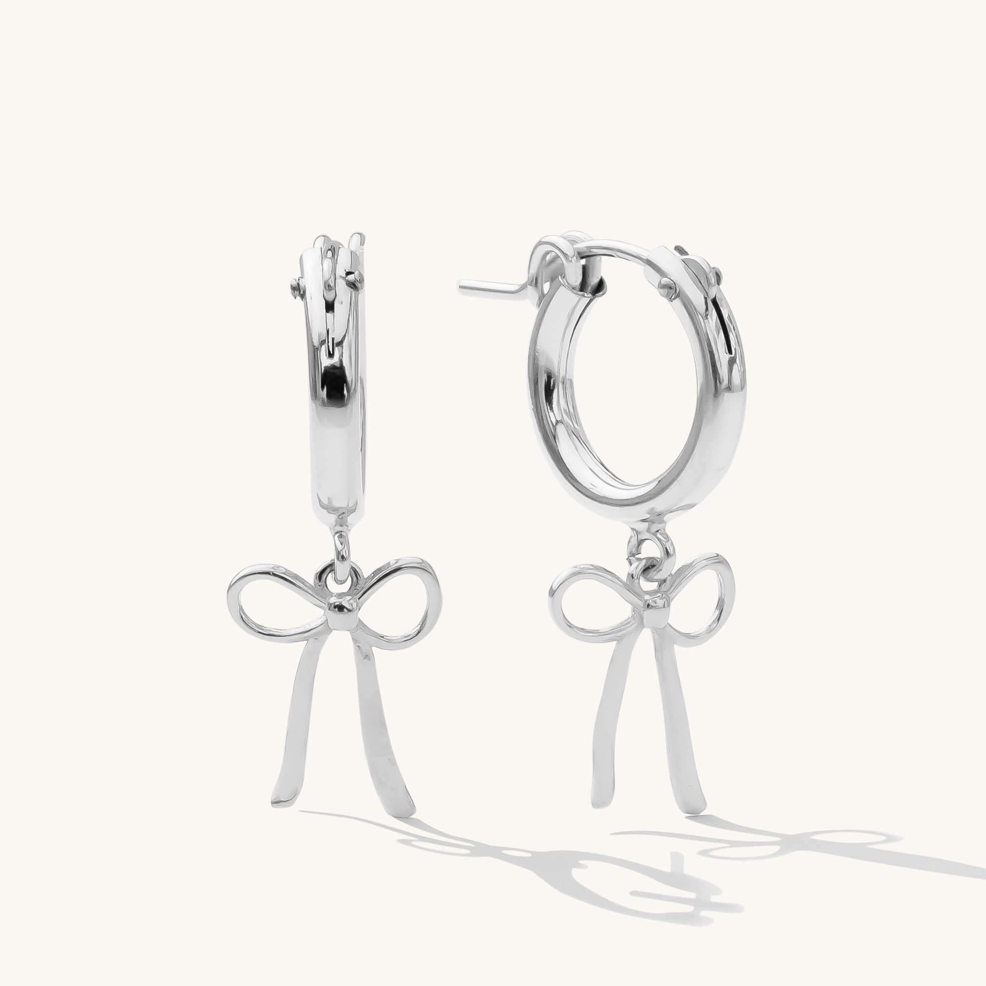 Dainty Bow Hoop Earrings