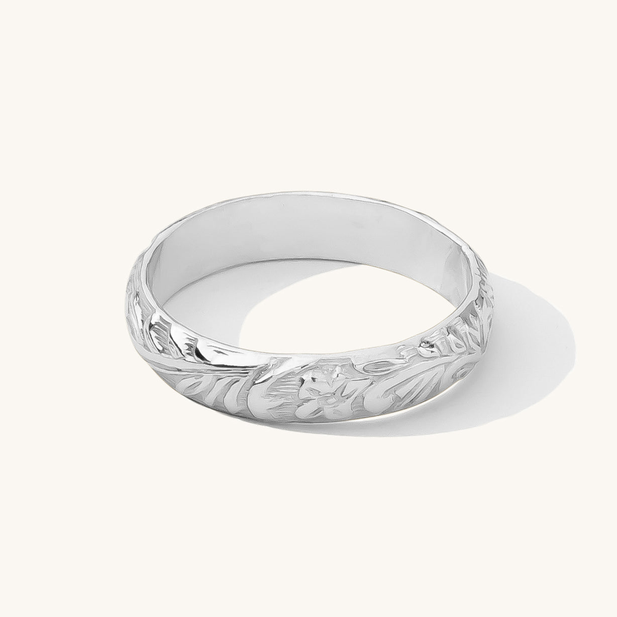 Thick Flower Band Ring