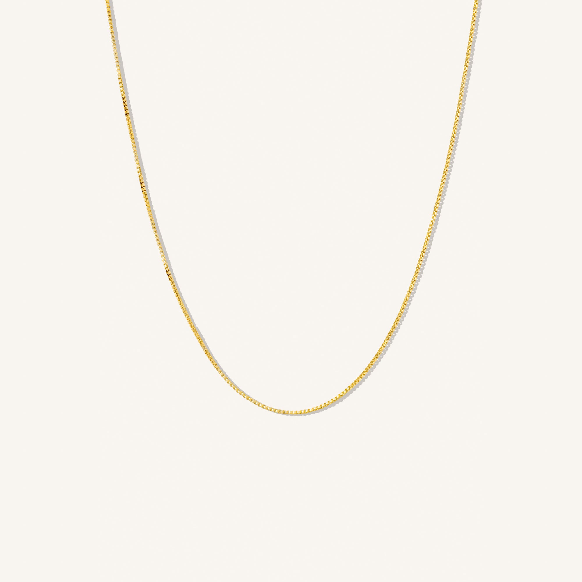 Thin Box Chain Necklace