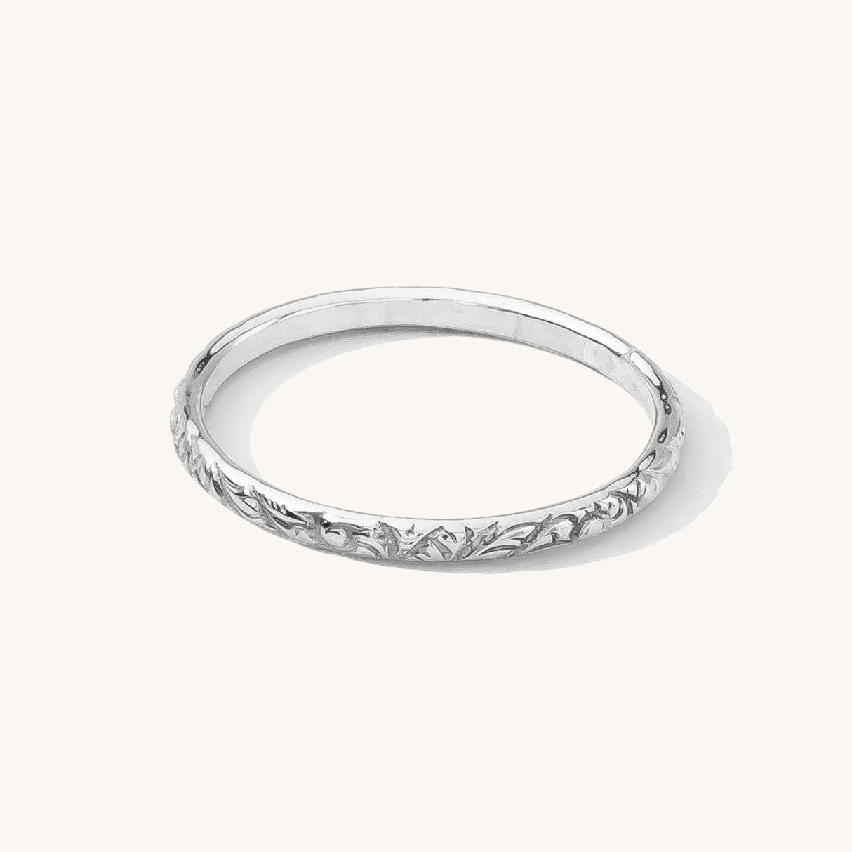Thin Flower Band Ring