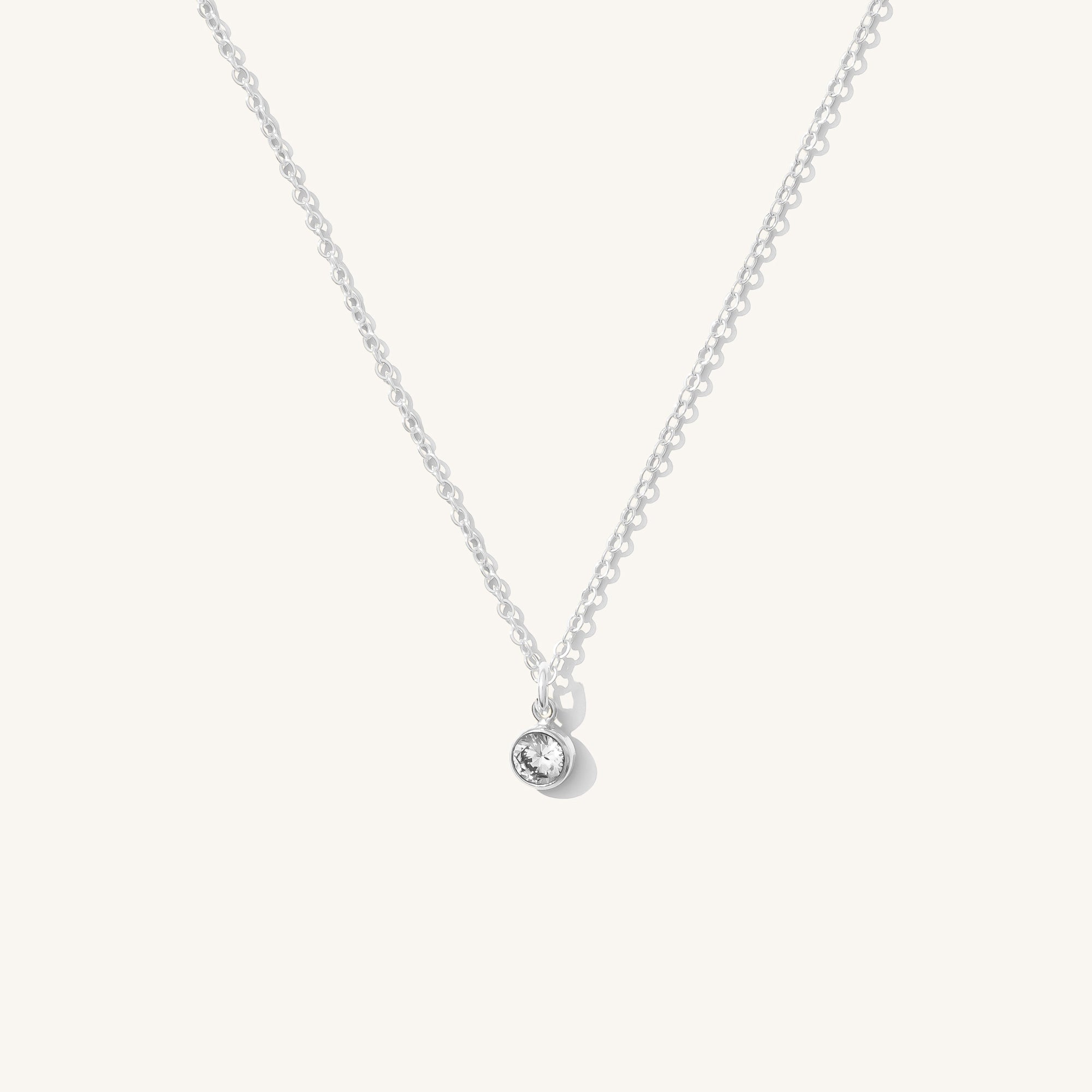 Tiny Solitaire Necklace