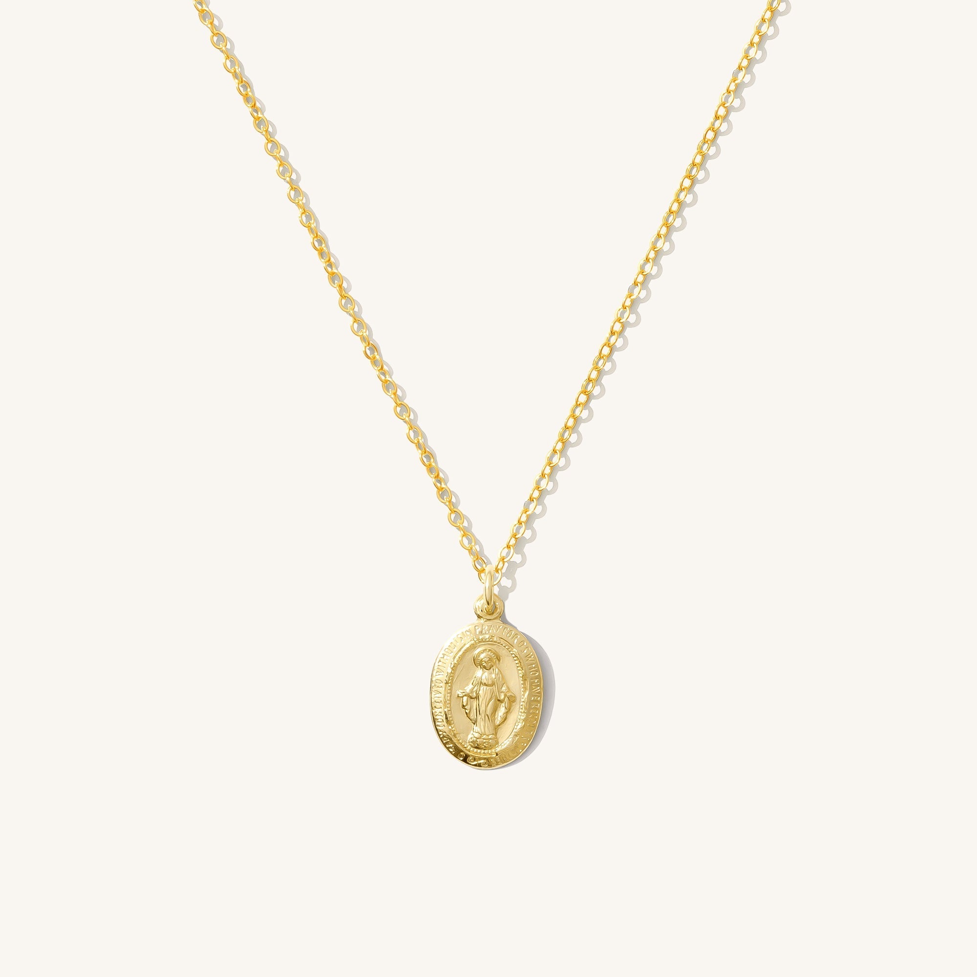 Tiny Virgin Mary Necklace